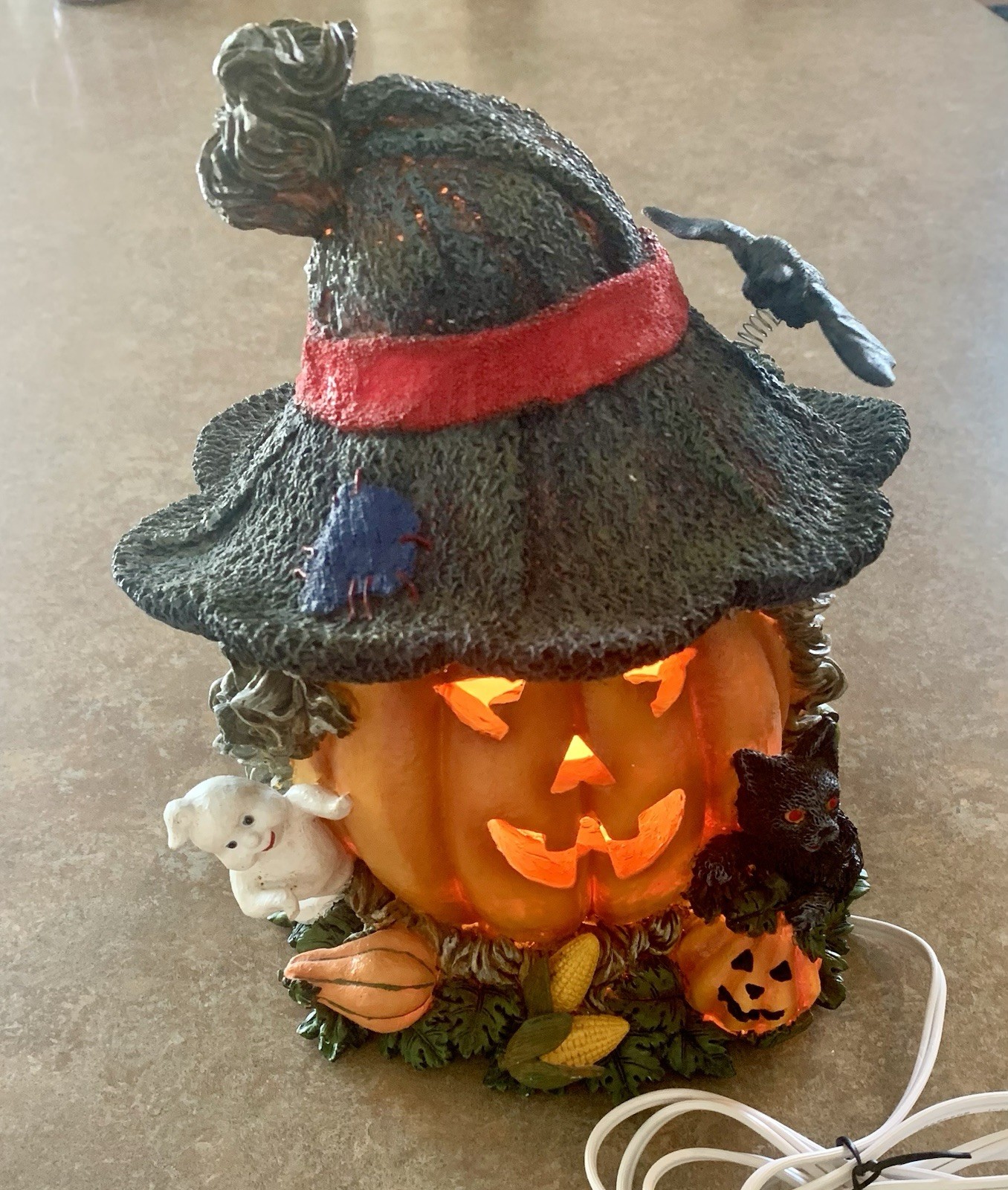 Pacific Rim Pumpkin Halloween Light Up Ceramic Haunted House