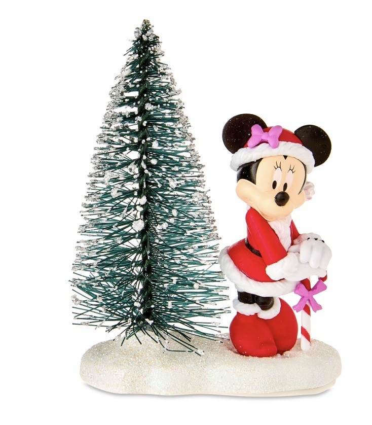 Ruz Disney Mrs. Claus Minnie Mouse Tree Christmas Village Figure Decorative 3.5″