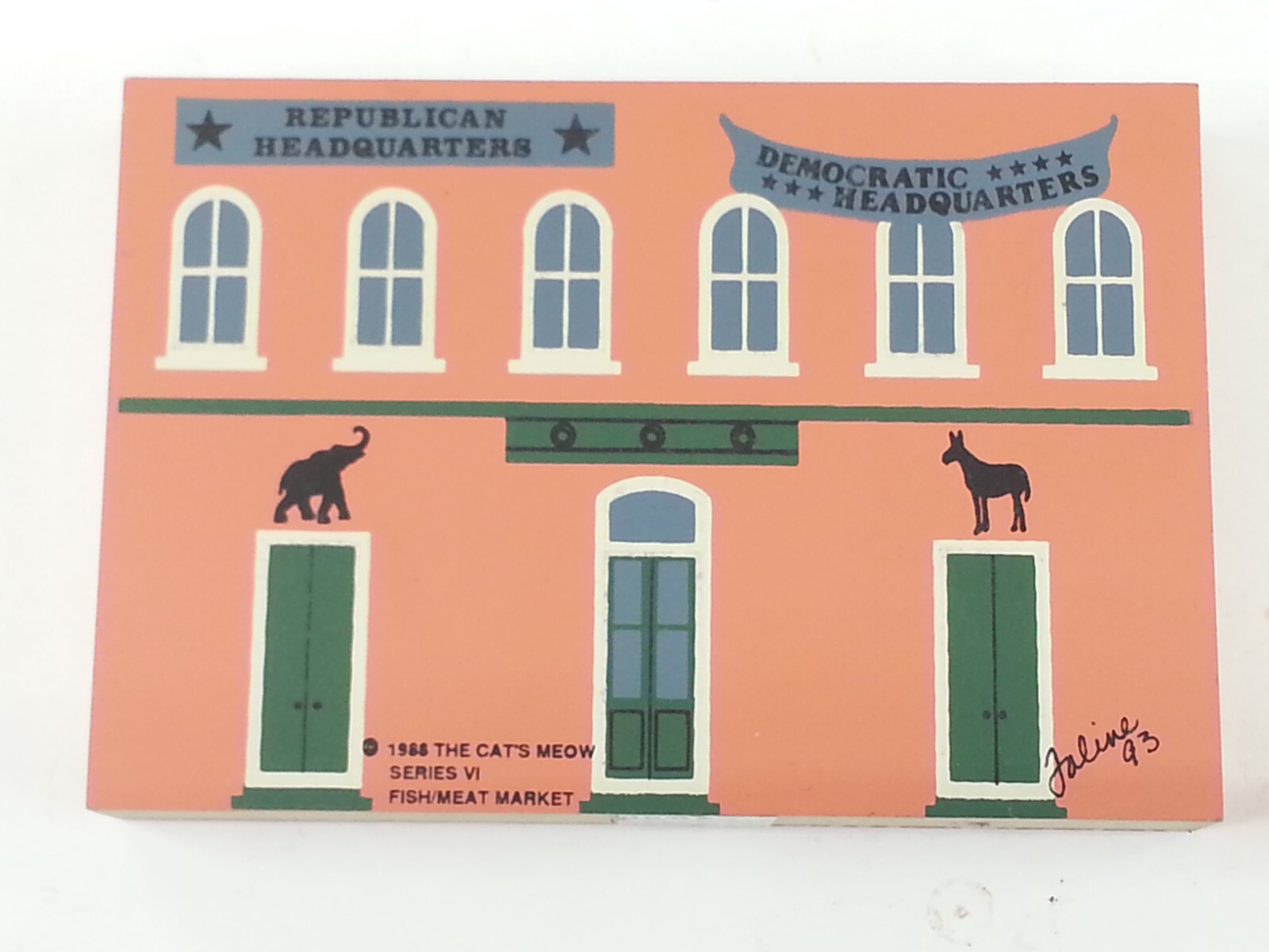 1993 Cats Meow Shelf Sitter Original Bag Fish / Meat Market