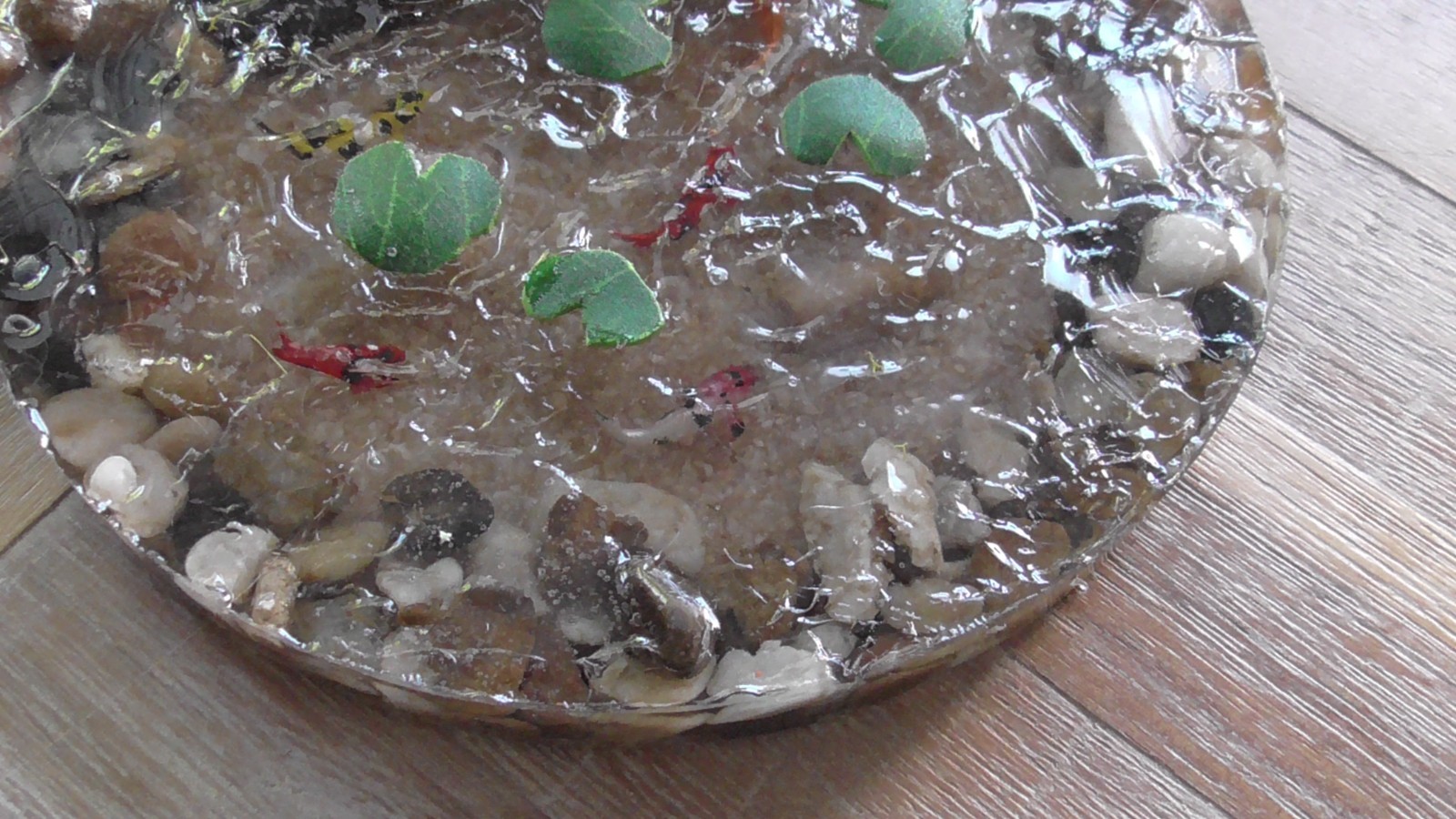 7″ Resin Waterfall Koi Pond for Seasonal Villages Dioramas Fairy Gardens #278