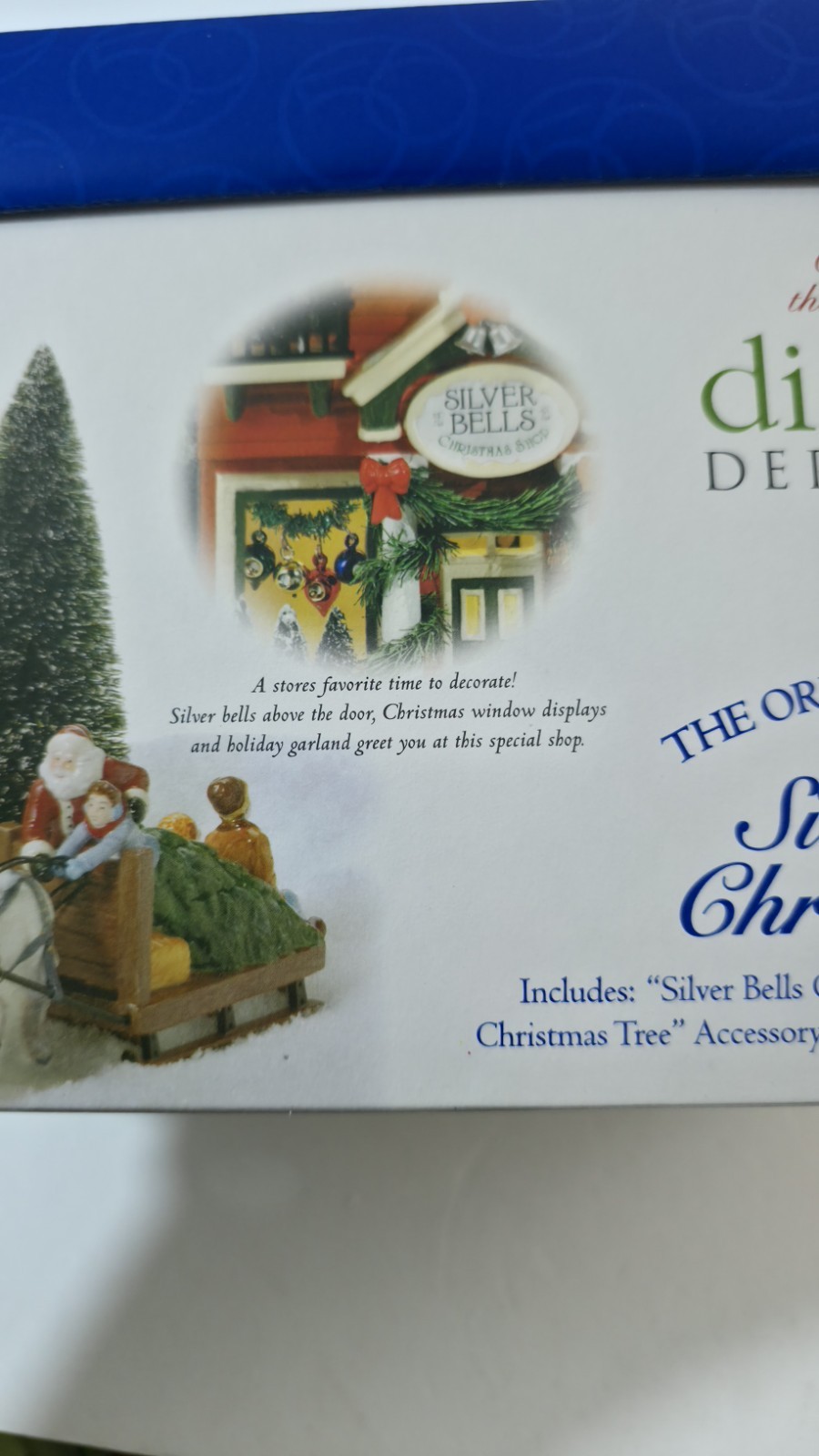 Dept 56 Silver Bells Christmas Shop Snow Village #55040 Gift Set Works, Complete