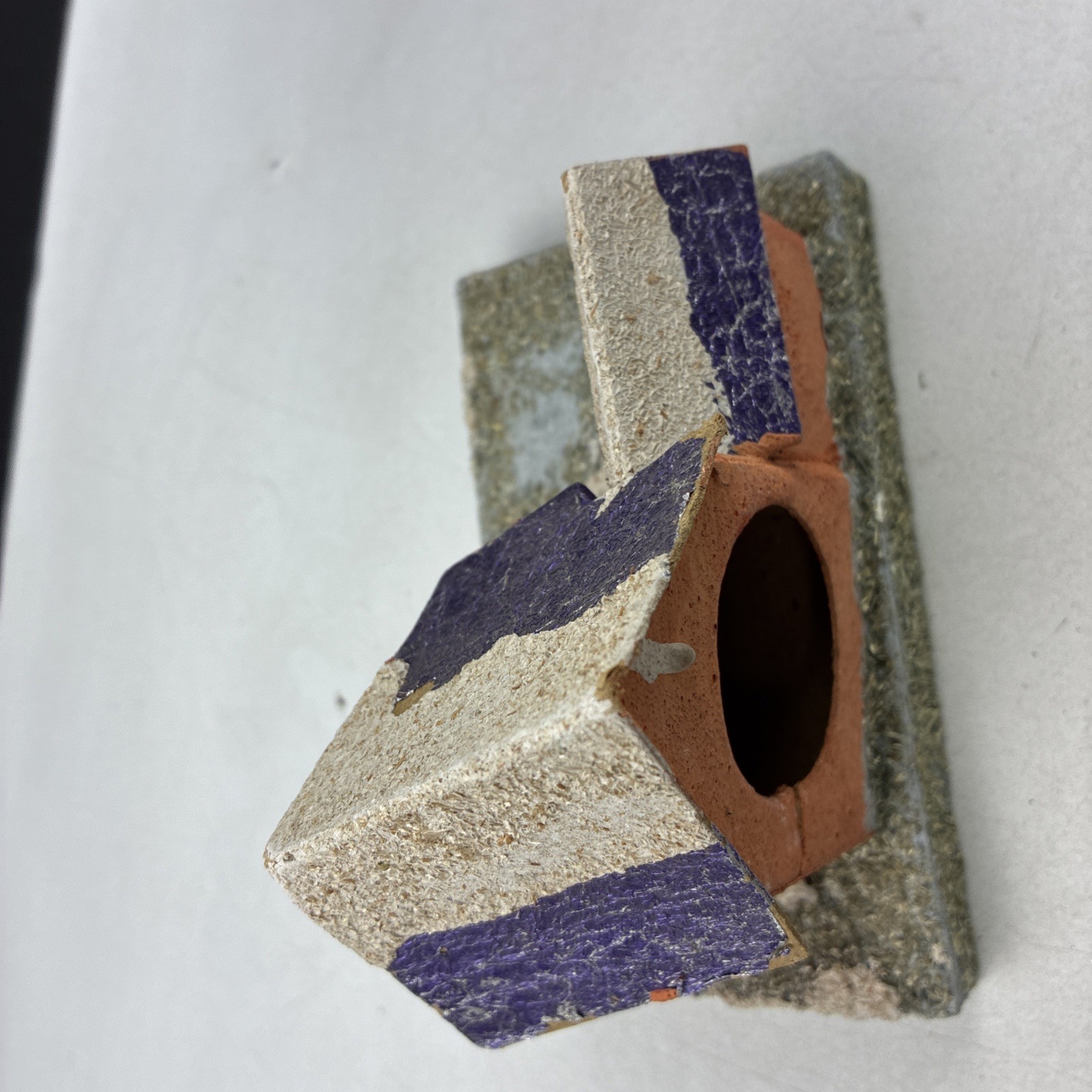 2 Vintage Cardboard Putz Houses w/ Coconut Glitter, Restoration Project, JAPAN