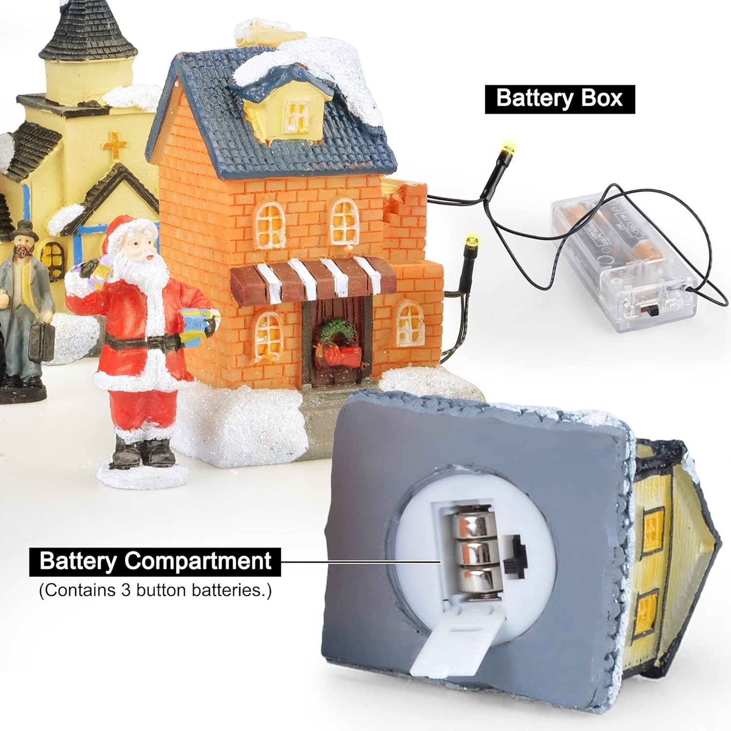 Charming LED Lighted Christmas Village Set – Indoor Holiday Decor for Families