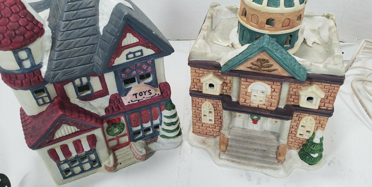CHRISTMAS Grandeur Noel Snowflake Village Collector’s Edition Toys & Church 1994
