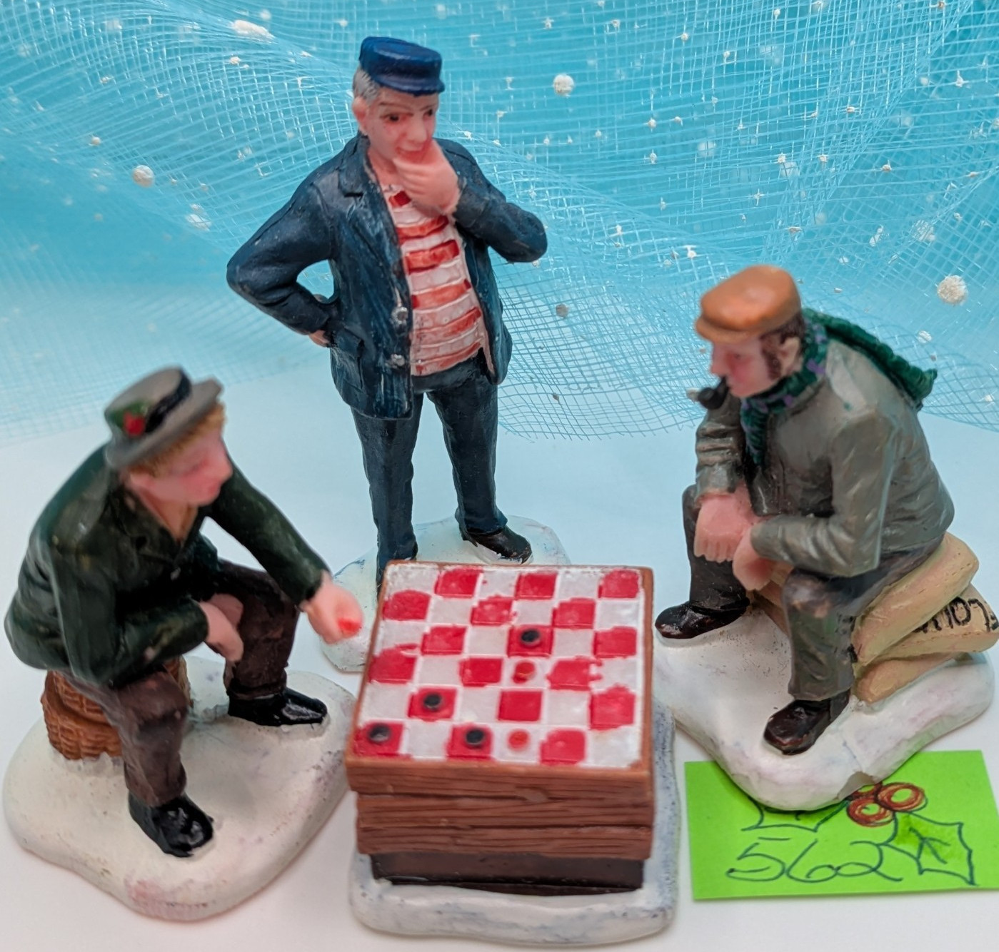 Lemax Playing Checkers nautical Christmas Village Figurine NO BOX INV562