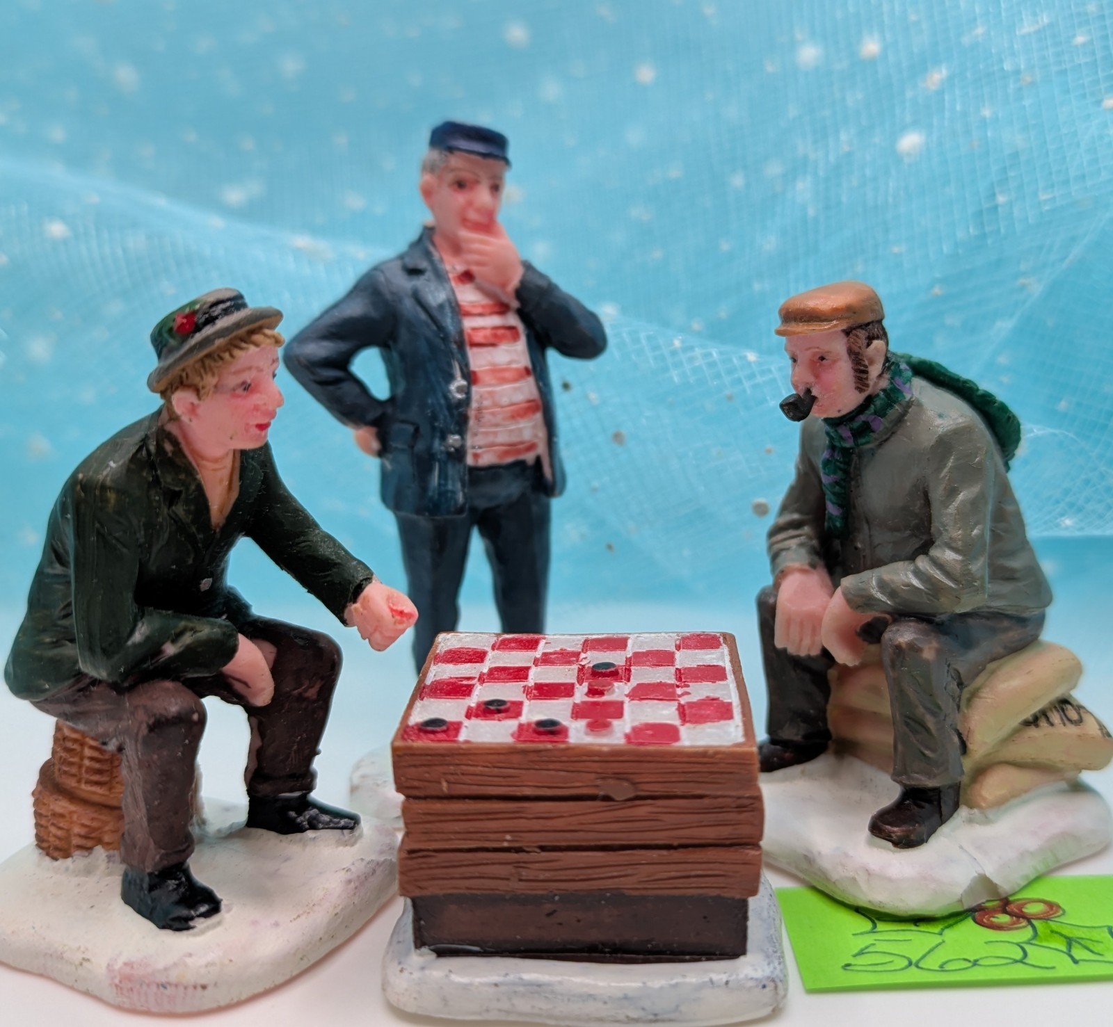 Lemax Playing Checkers nautical Christmas Village Figurine NO BOX INV562