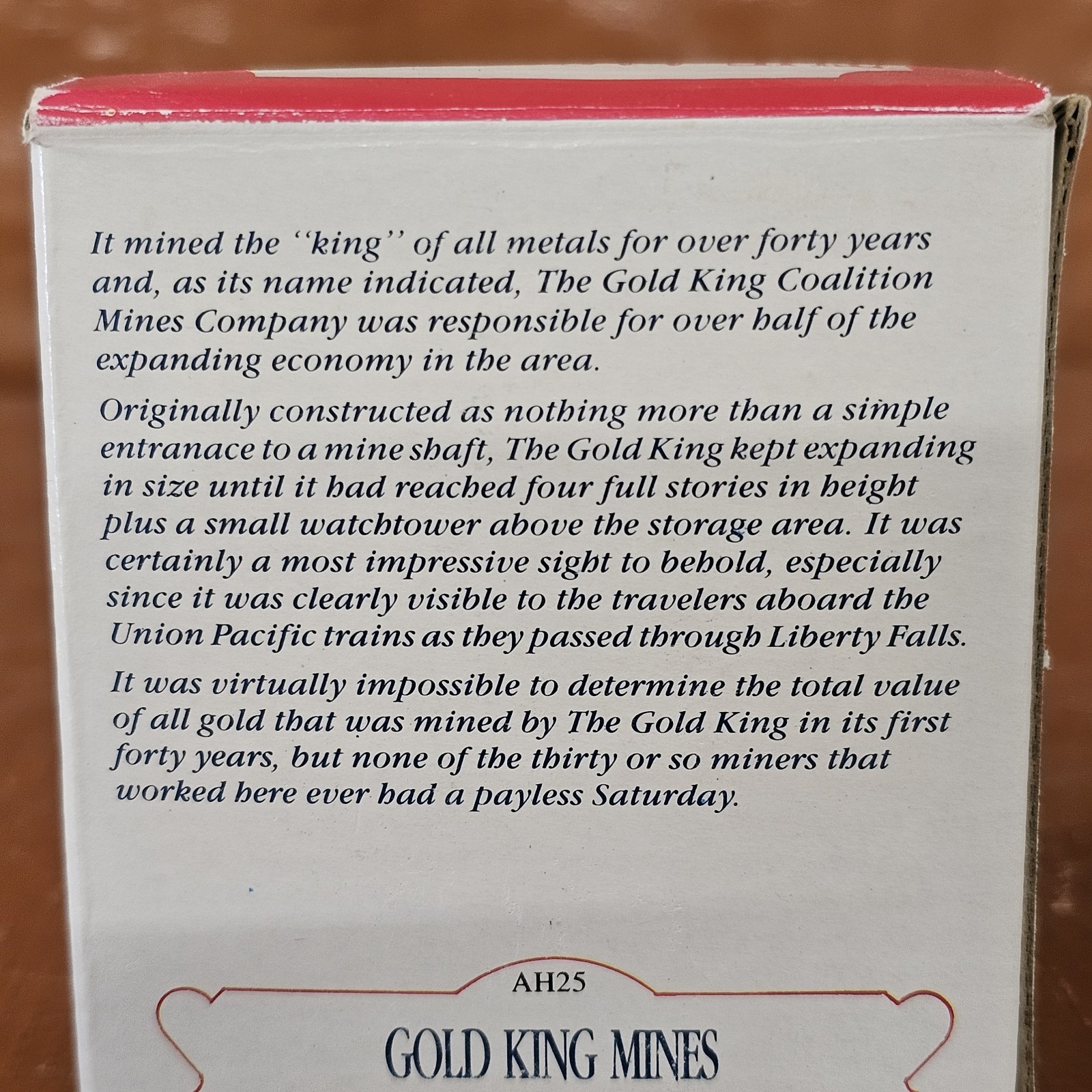 International Resourcing Services 1993 Gold King Mines Mini Furniture Store AH25
