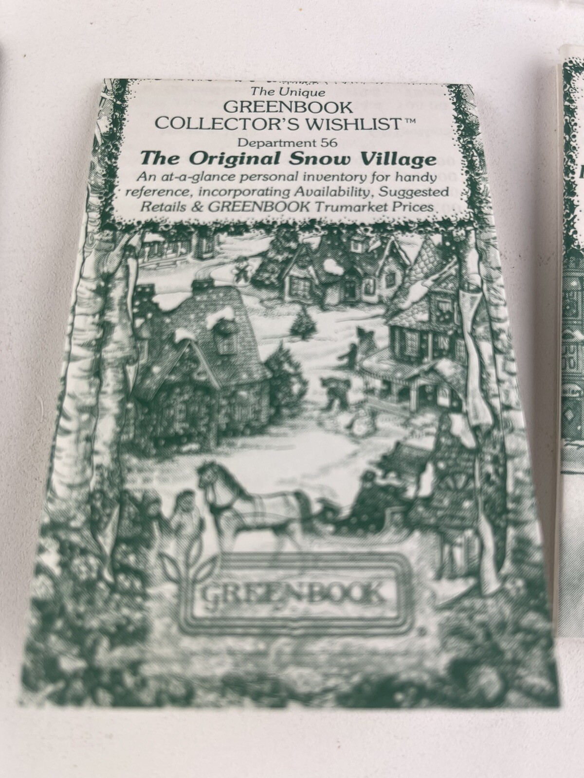 Dept 56 Heritage Village 1995 Greenbooks Collectors Wishlist, Stamps & Postcards