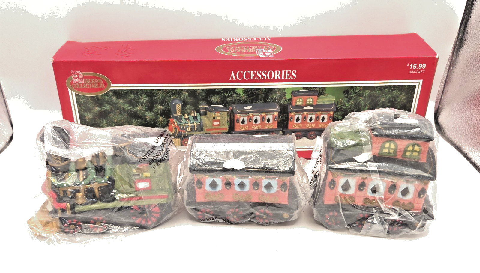 VINTAGE 1998 Dicken’s Collectables – Porcelain Train Set – 384-0477