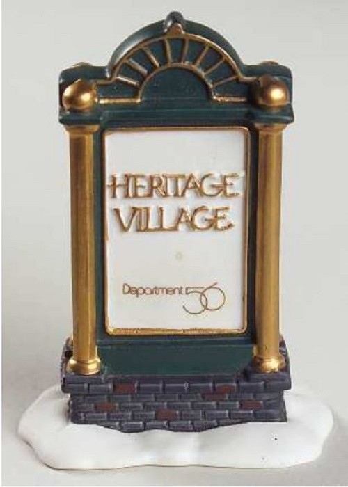 Dept. 56 – Heritage Village – ‘Heritage Village Promotional Sign #99538’
