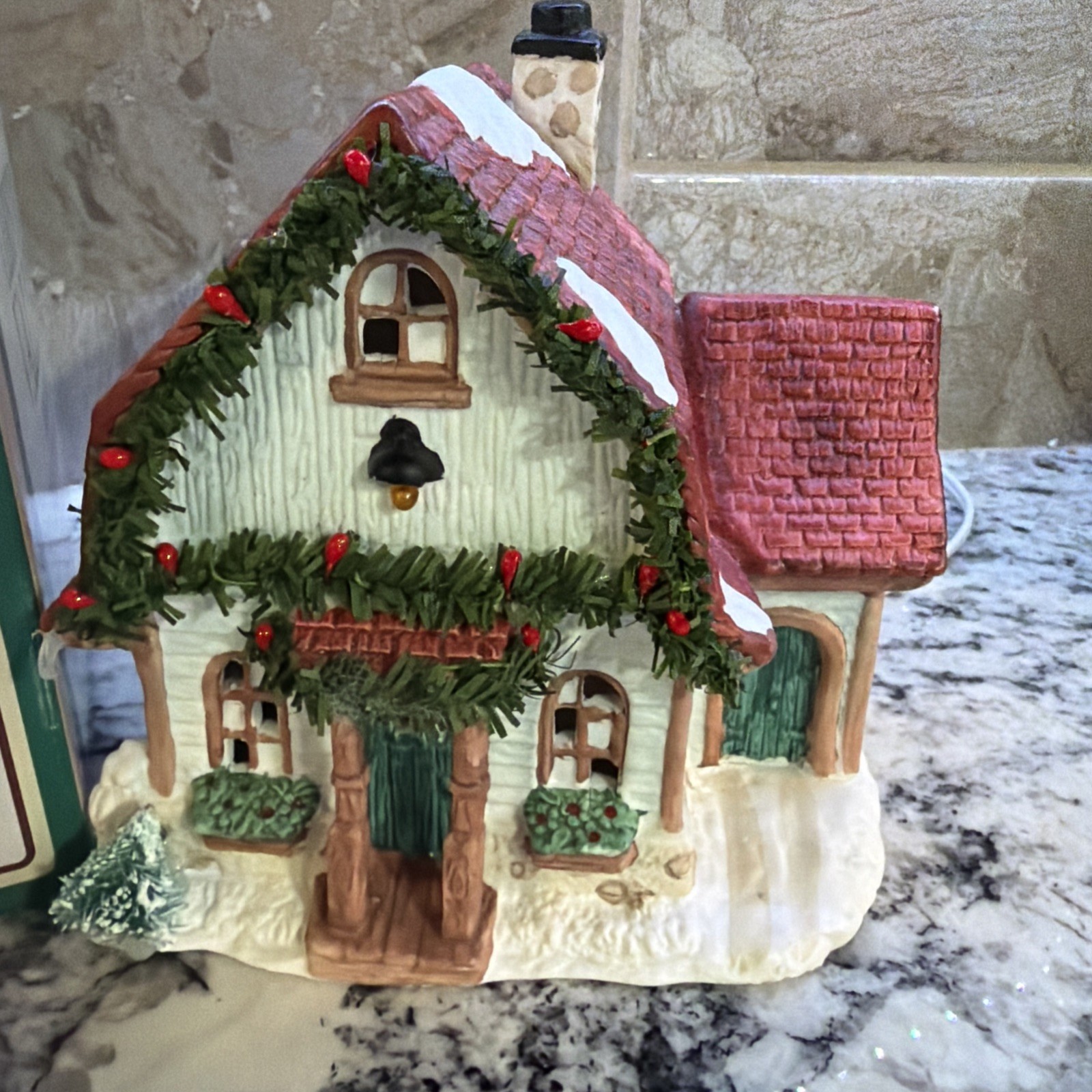 Vintage Lighted Christmas Valley Town House Village 1994 Seasonal Specialties