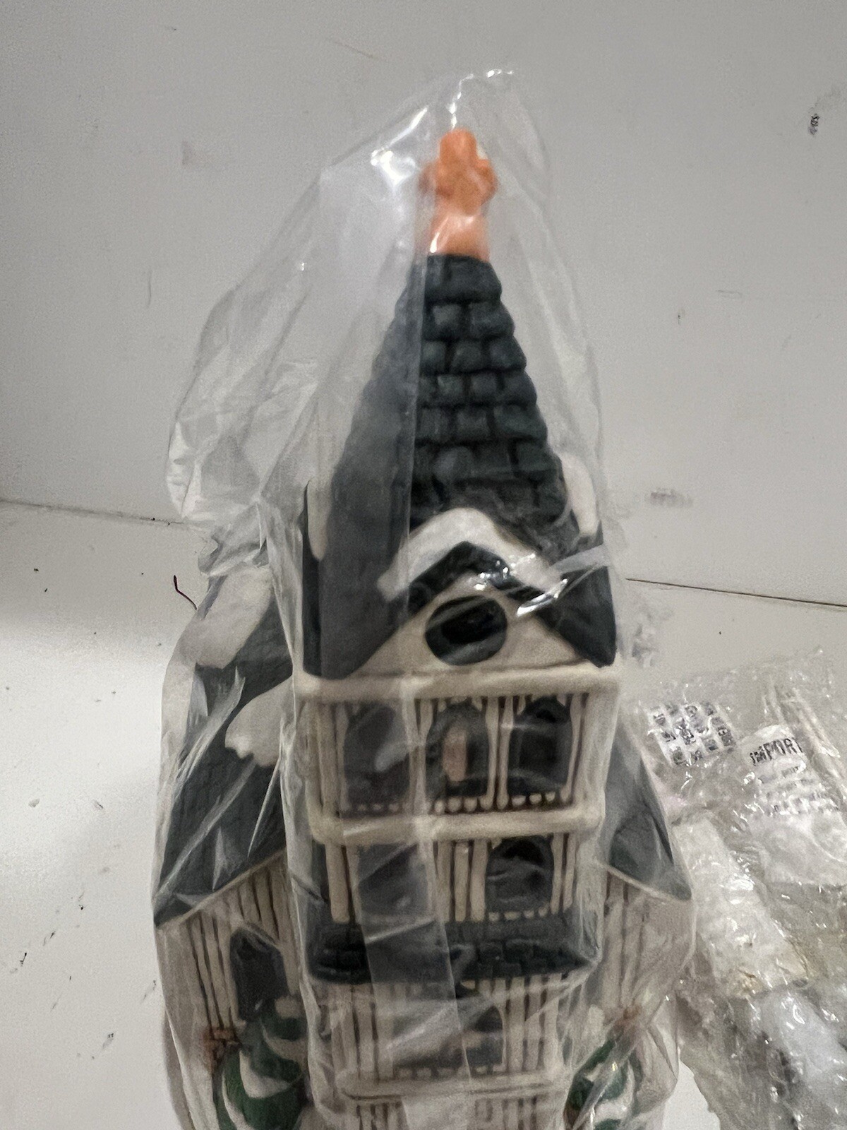 Colonial Village Lighted Church Lefton China 1989 Hand Painted Byron Wood #07333