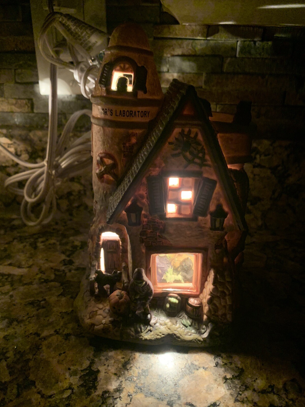 Halloween spookyside estate collection Igor’s Laboratory lit Haunted House RARE