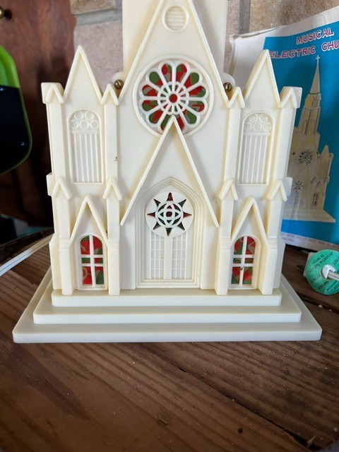 Vintage Raylite Lighted Christmas Cathedral Church