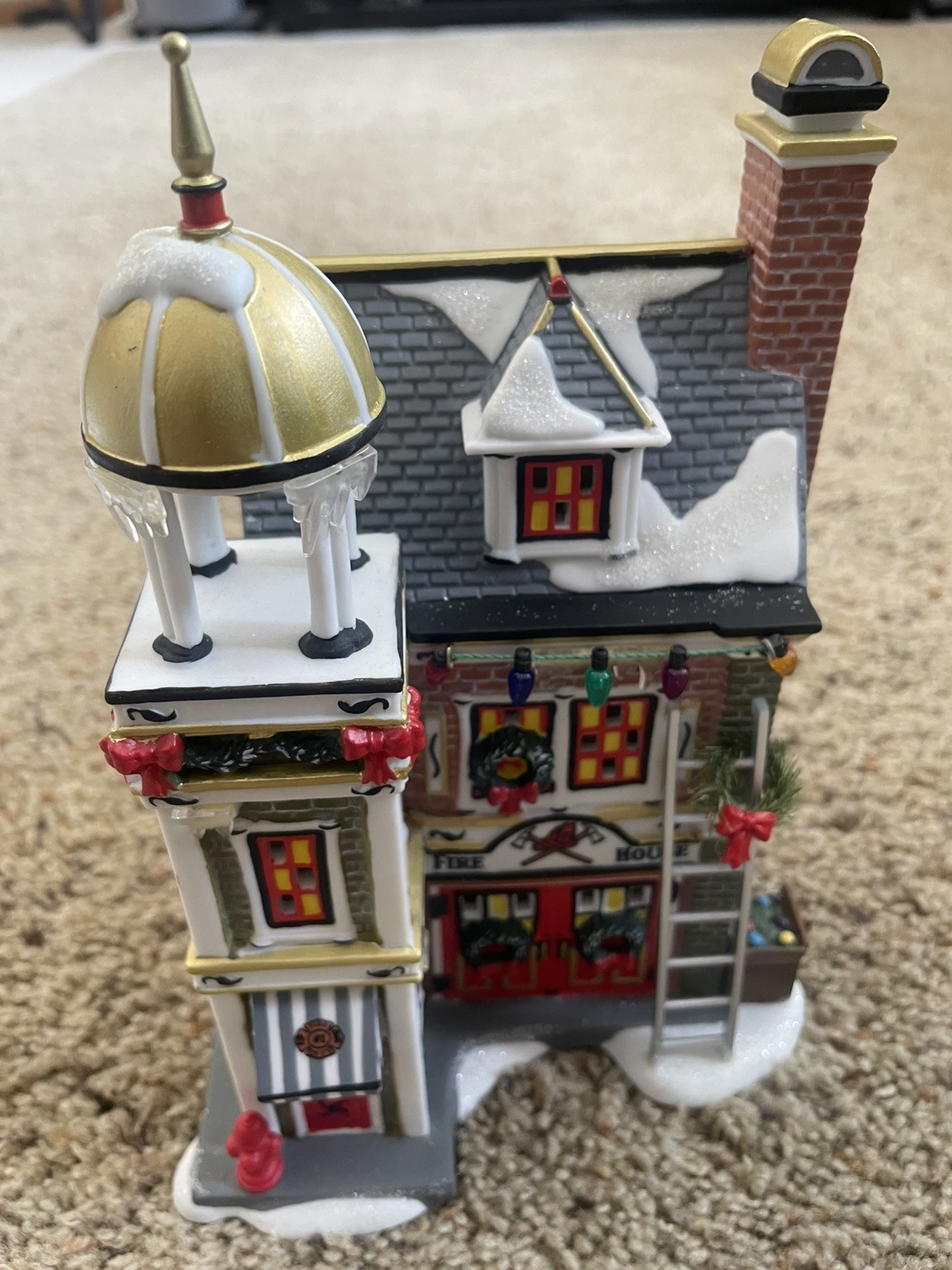 Dept 56 A Christmas Story Village ~ THE FIRE HOUSE ~light up unused