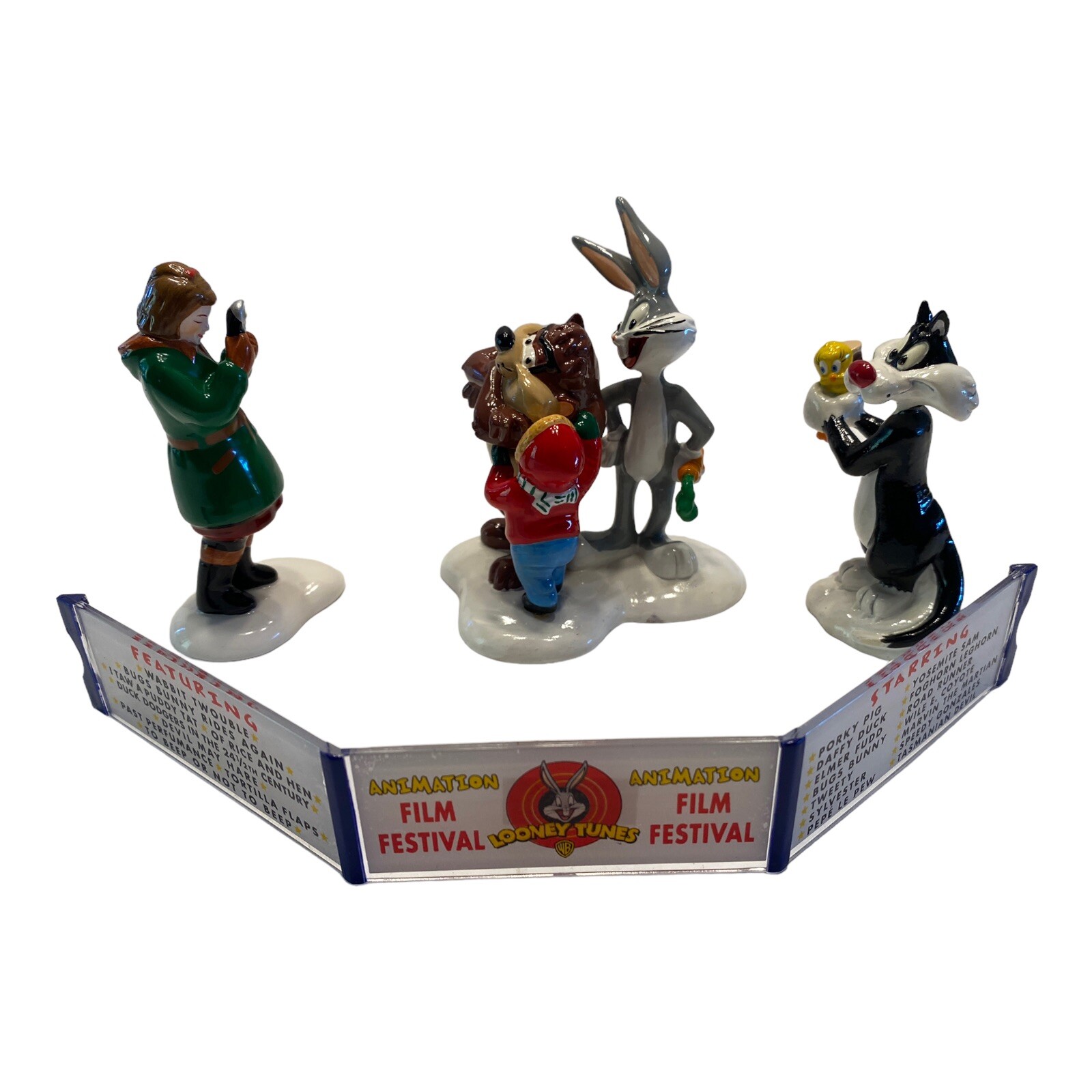 Department 56 Snow Village 56.54983 Looney Toons Animation Film 4 Piece Set