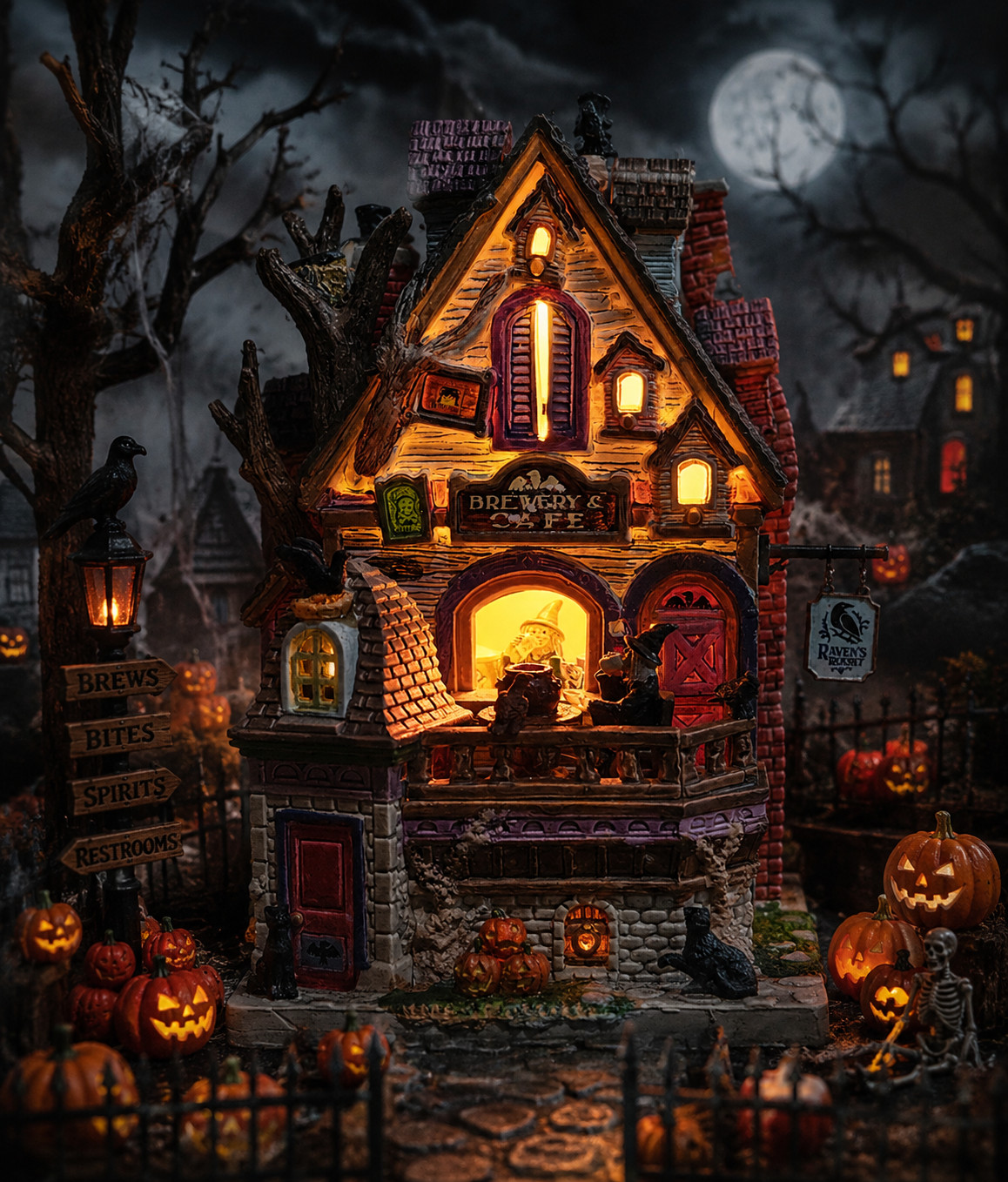 Lemax Spooky Town RAVEN’S ROOST BREWERY & CAFE #95457 • RETIRED