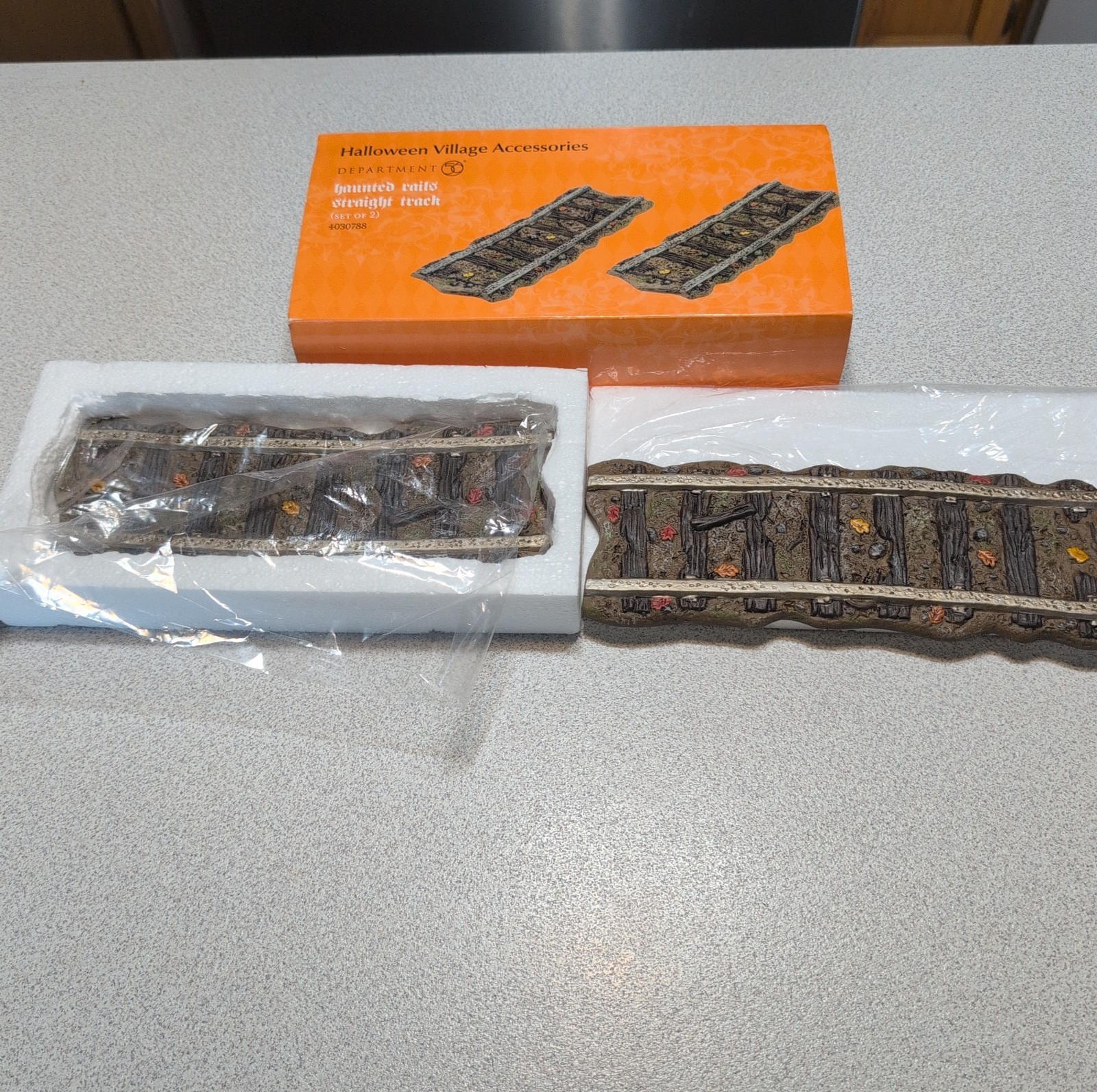 Dept 56 4030788 Halloween Haunted Rails Straight Track (Box of 2)