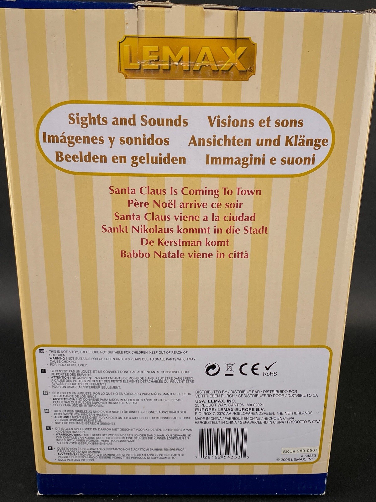 Lemax Christmas Village Santa Claus Is Coming To Town Flying Sleigh 289-0567