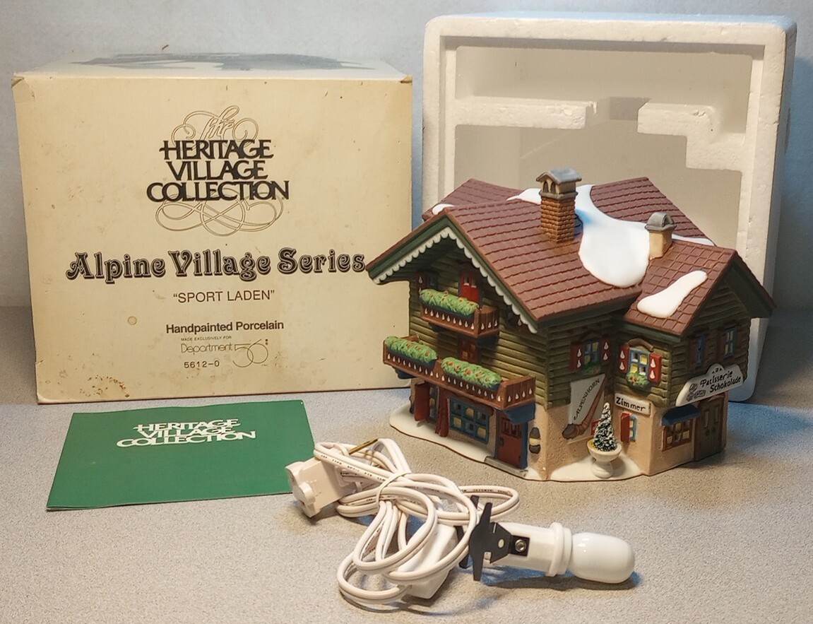 Dept 56 Alpine Village Christmas Sport Laden Heritage Series Department 56120