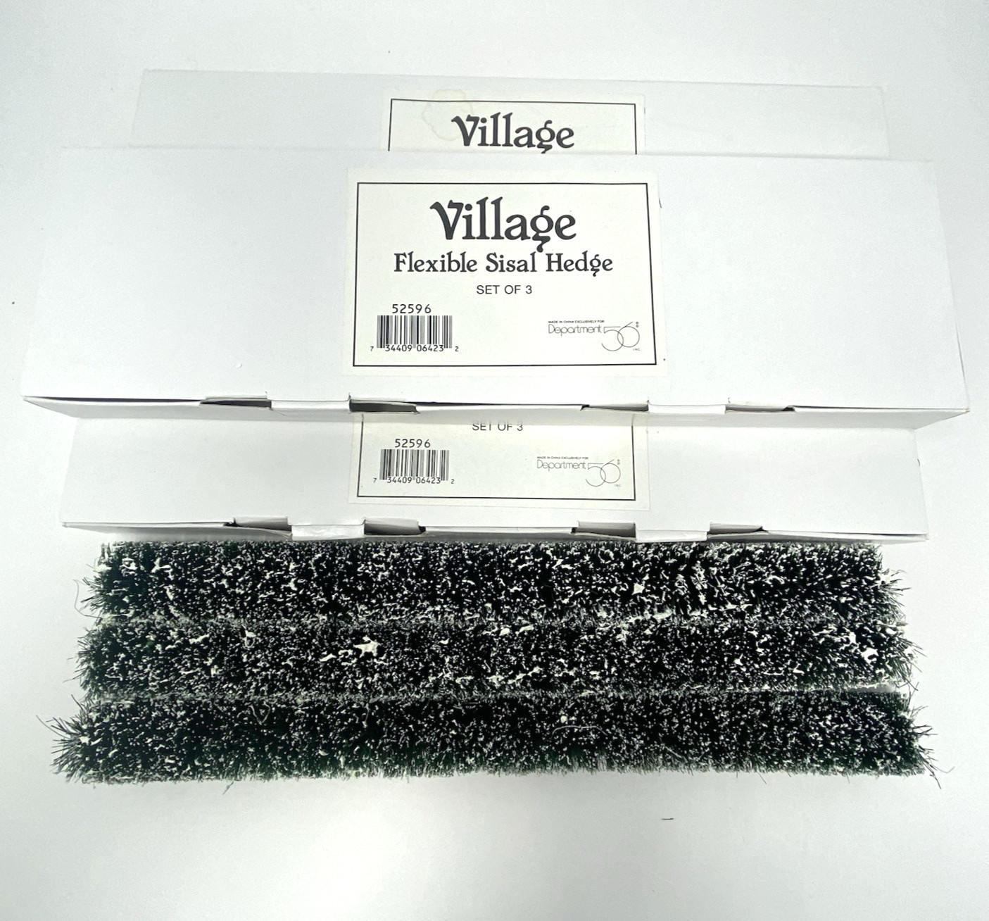 Dept 56 Flexible Sisal Hedge 3 Sets Village Accessories LOT of 9 NEW 52596