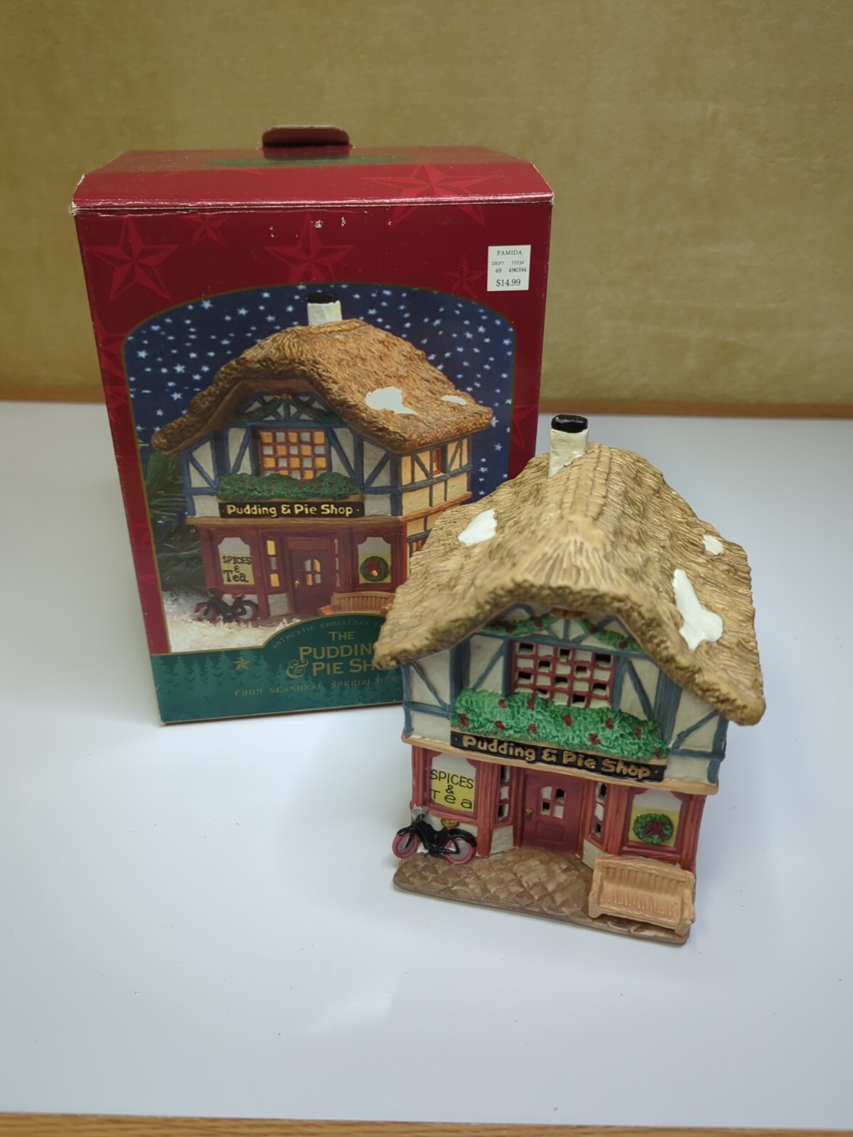 Vintage 1995 Seasonal Specialties Company Christmas Pudding & Pie Shop Ceramic