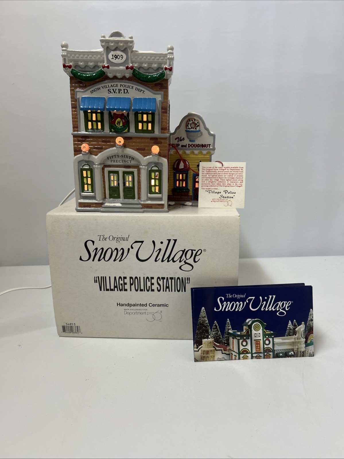 1995 Snow Village Police Station, 56th Precinct, Department 56 Retired Vintage
