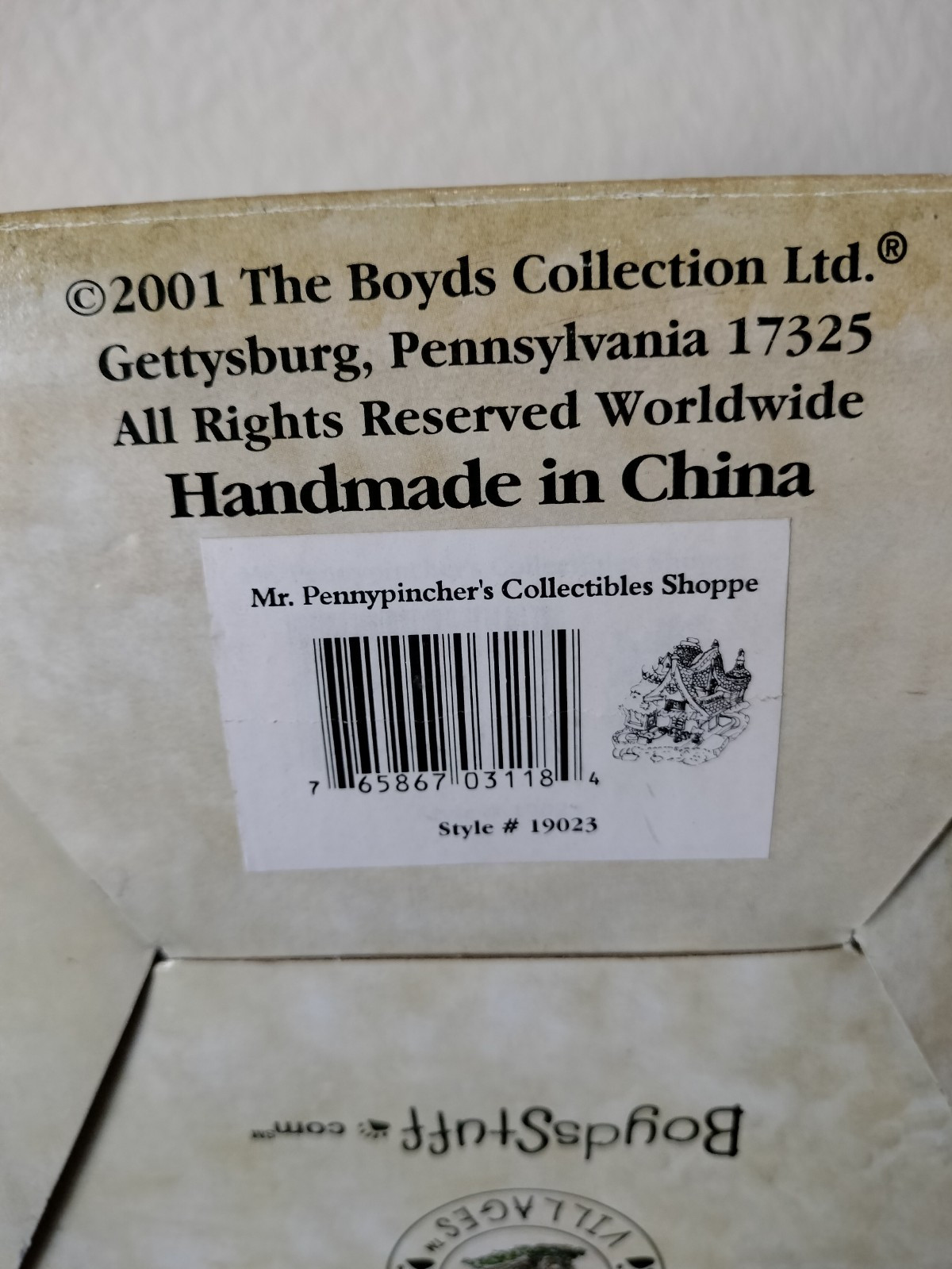 2001 Boyds Bearly Built Villages Mr Pennypincher’s Shoppe 958/1500 With Figures