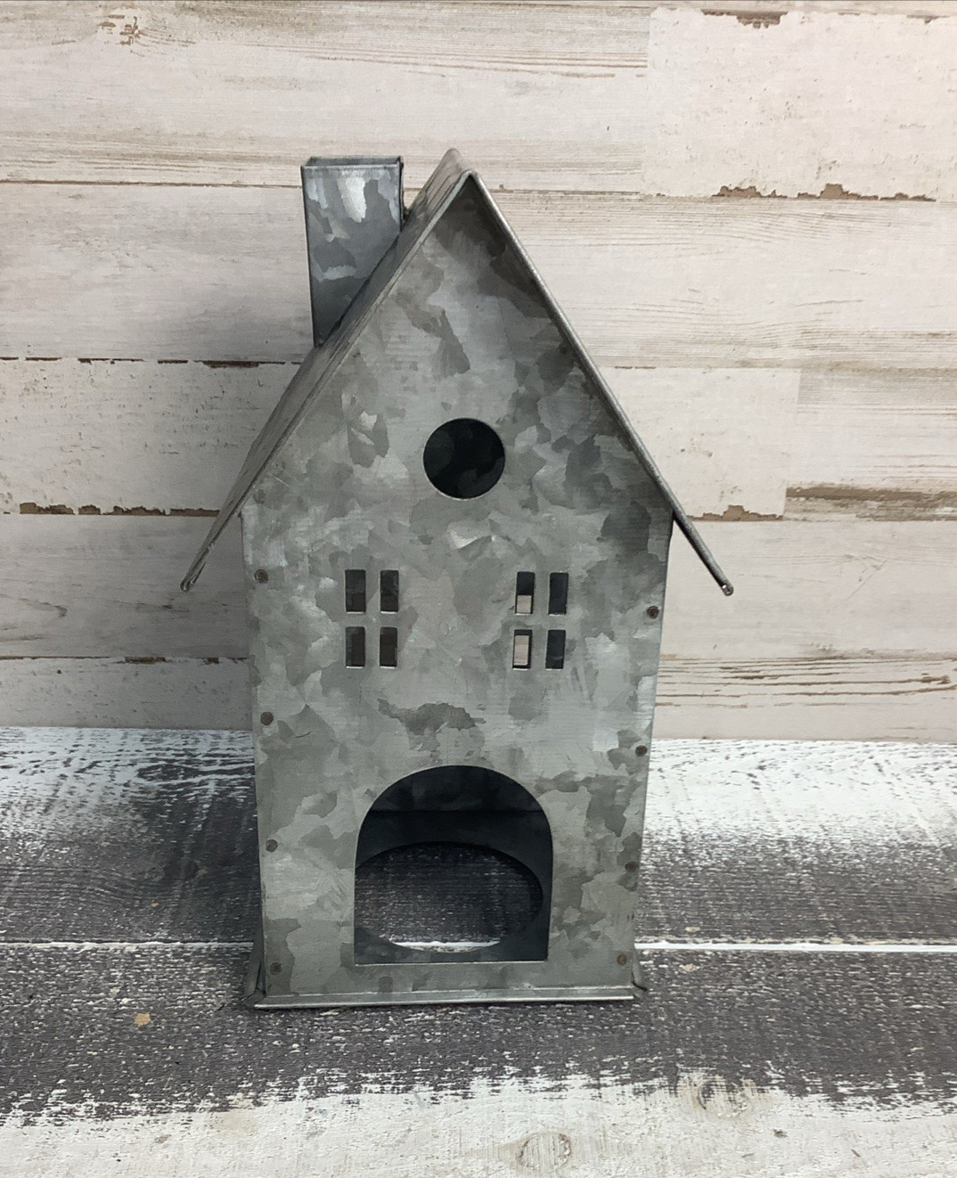 Pottery Barn Galvanized House 9″ Tall