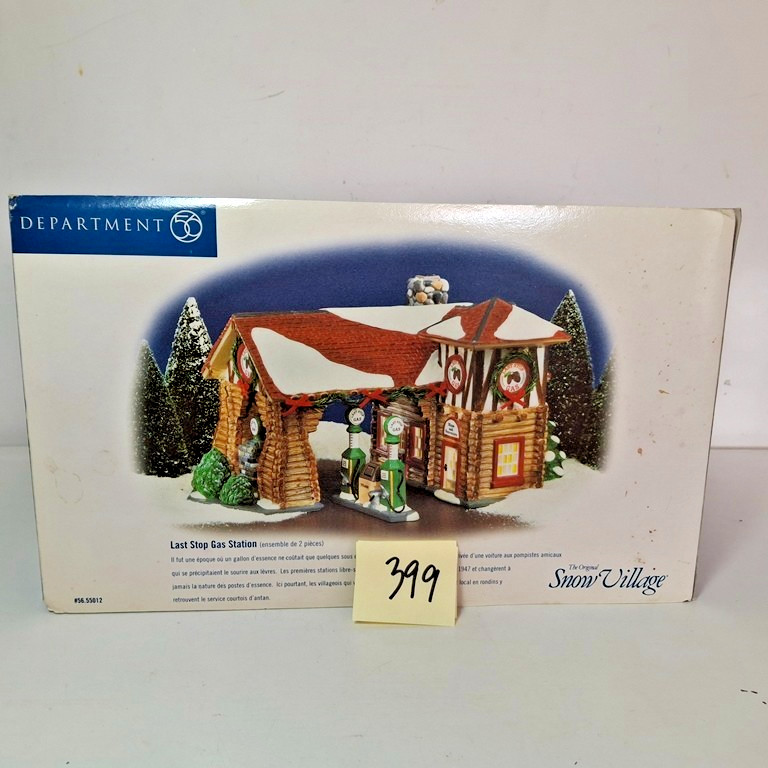 Dept 56 Last Stop Gas Station Set Original Snow Village 55012 Christmas Village