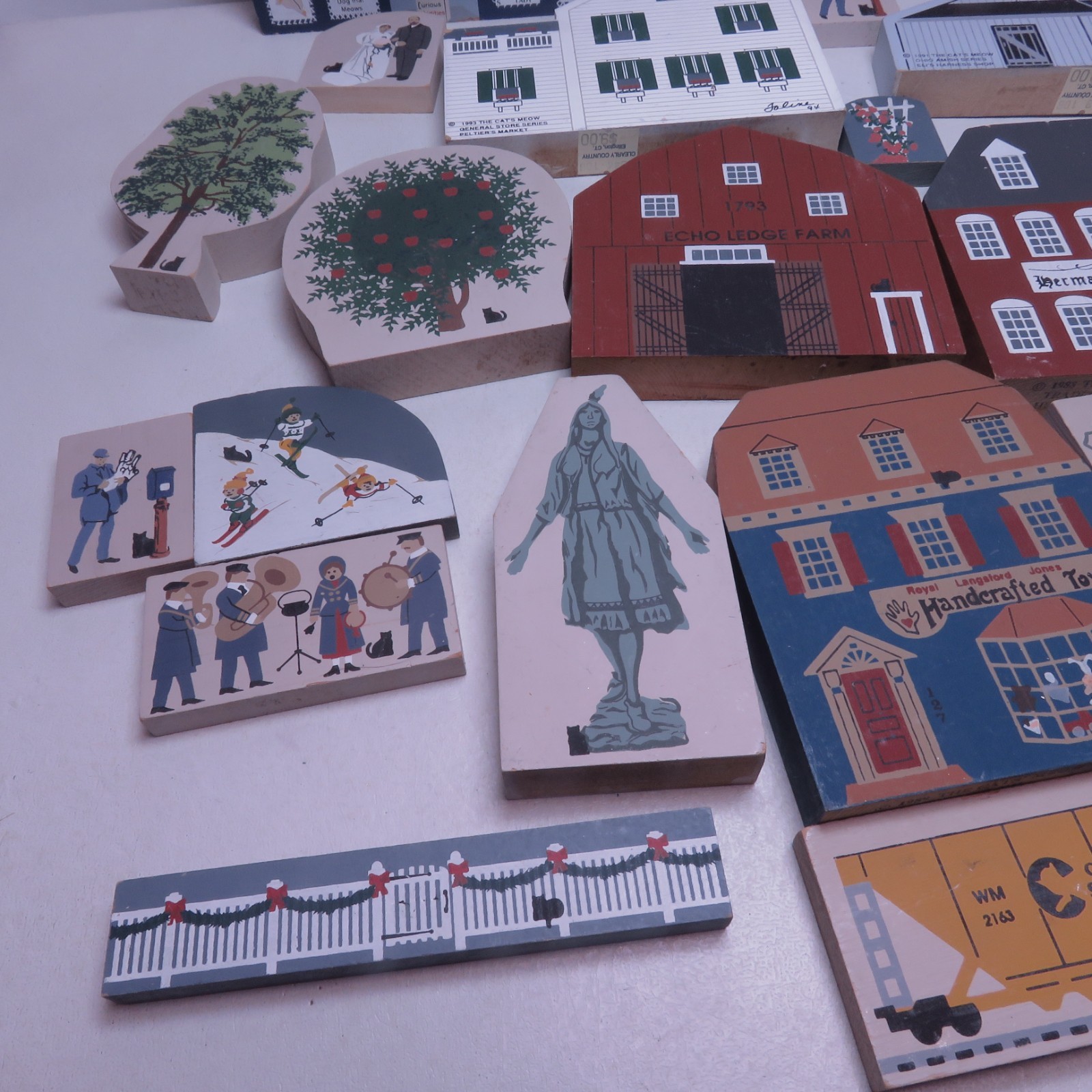 Lot of 40 Pieces The Cat’s Meow Village From Different Series/ Year Late 1980s