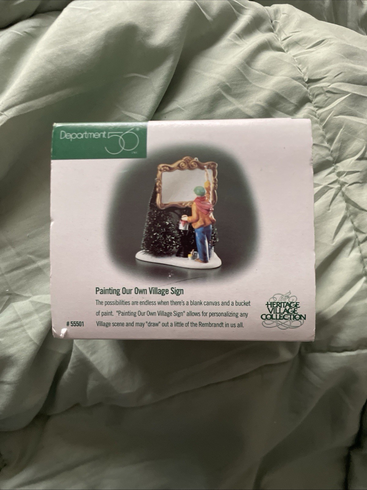 Dept 56 Painting Our Own Village Sign – Heritage Village (55501) New