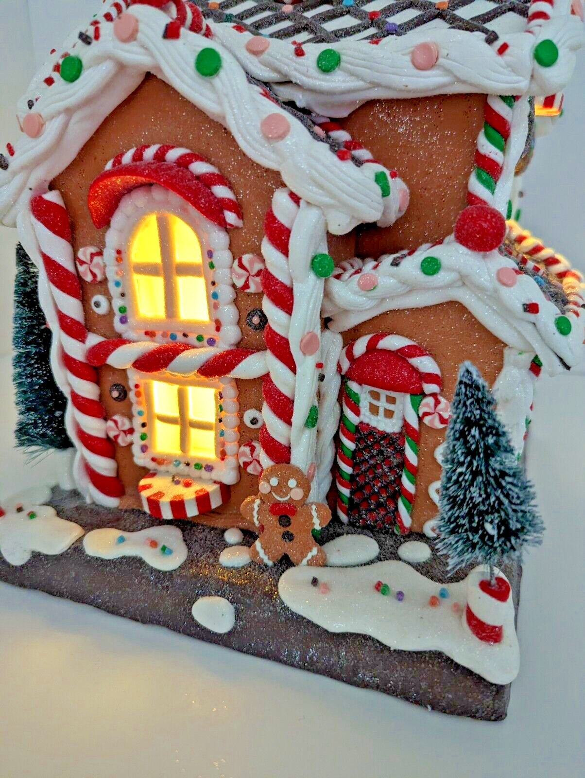 Kurt Adler 14″ Battery-Operated Light-Up Gingerbread House Table Piece