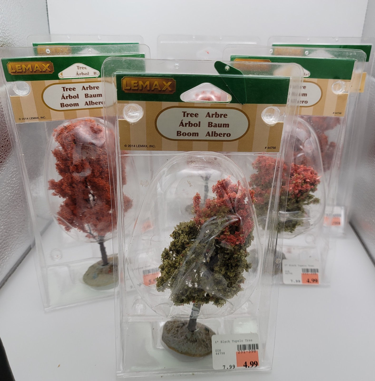 Lemax Village Landscape Collection Autum Tree, Lot of 6, Fall/Halloween Deco