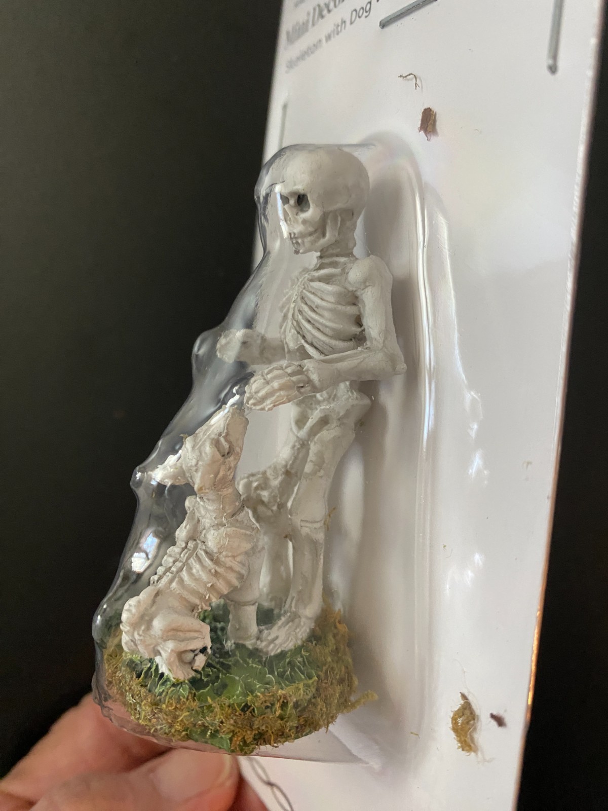 ASHLAND HALLOWEEN MINIATURES SKELETON WITH DOG ~ NEW IN PKG 2025
