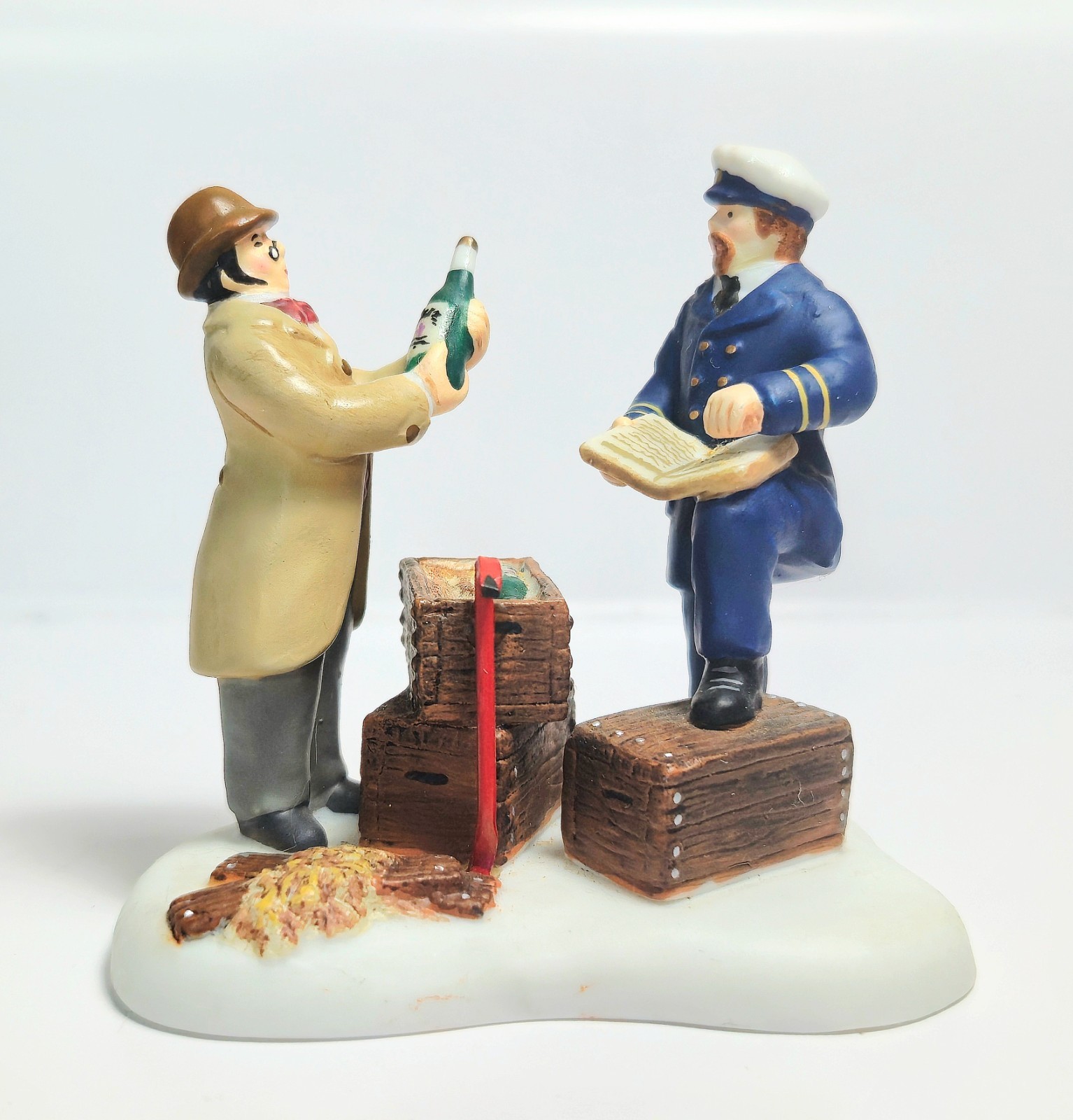 Dept 56 Checking The Ship’s Manifest, Queens Port Dickens Village Nautical 58599