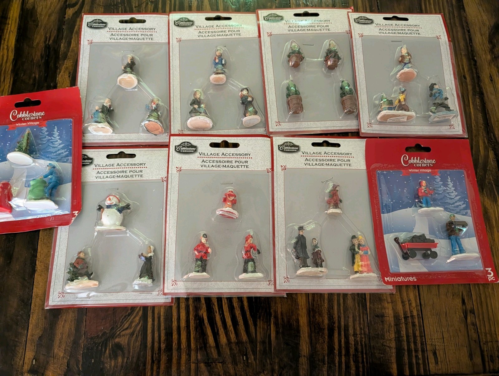 Lot of 9 Cobblestone Corners Village Accessories New in Package