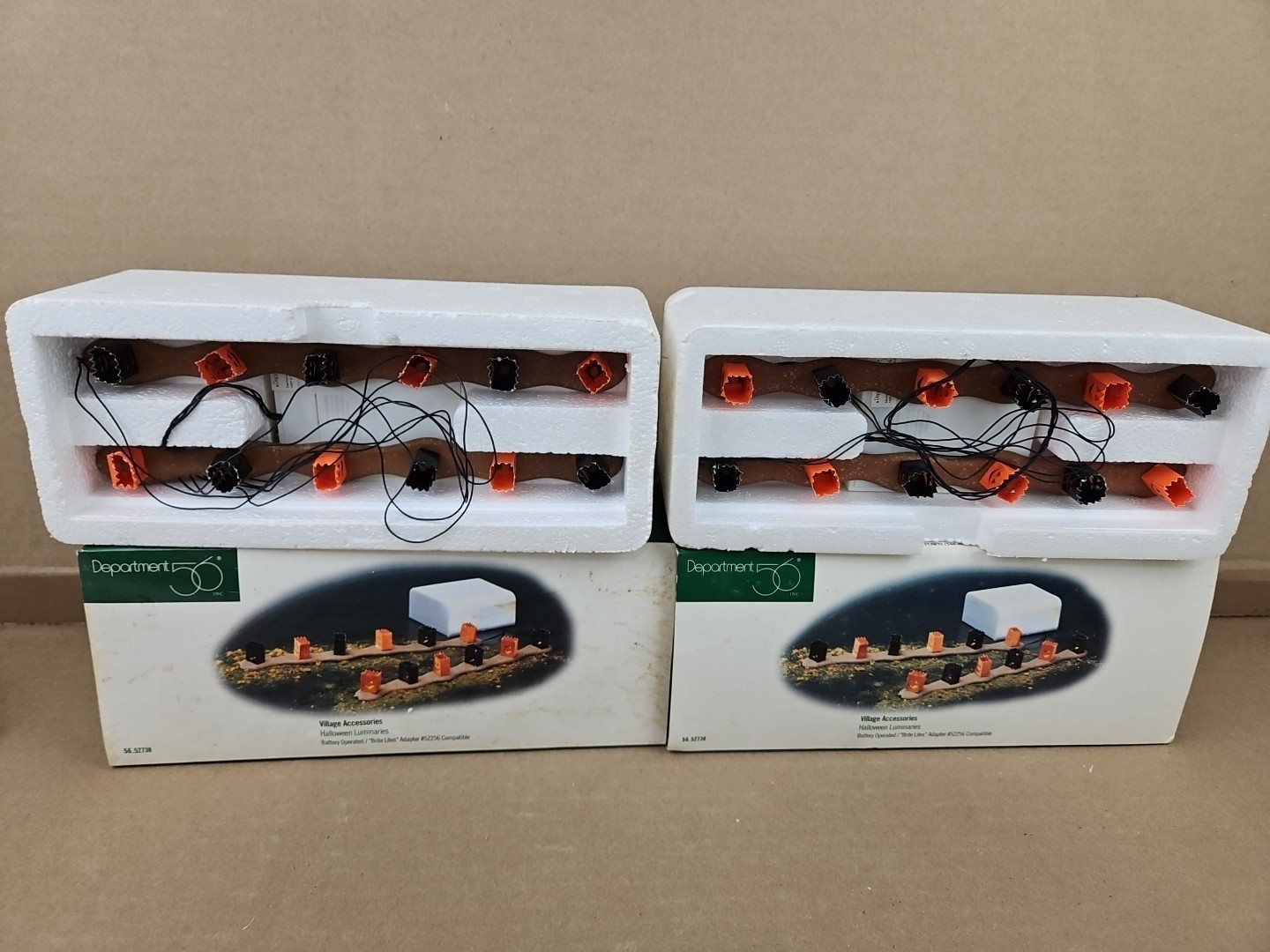 2 PC LOT DEPARTMENT 56 HALLOWEEN LUMINARIES VILLAGE ACCESSORIES 56.52738 1998