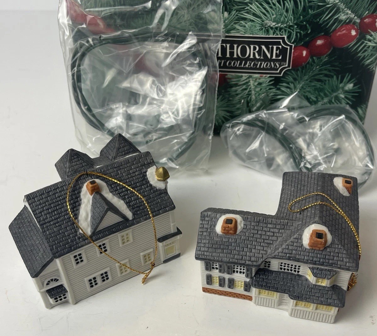 Hawthorn Village Porchlight Collection Ornament Set-Rockwell’s Christmas Main St