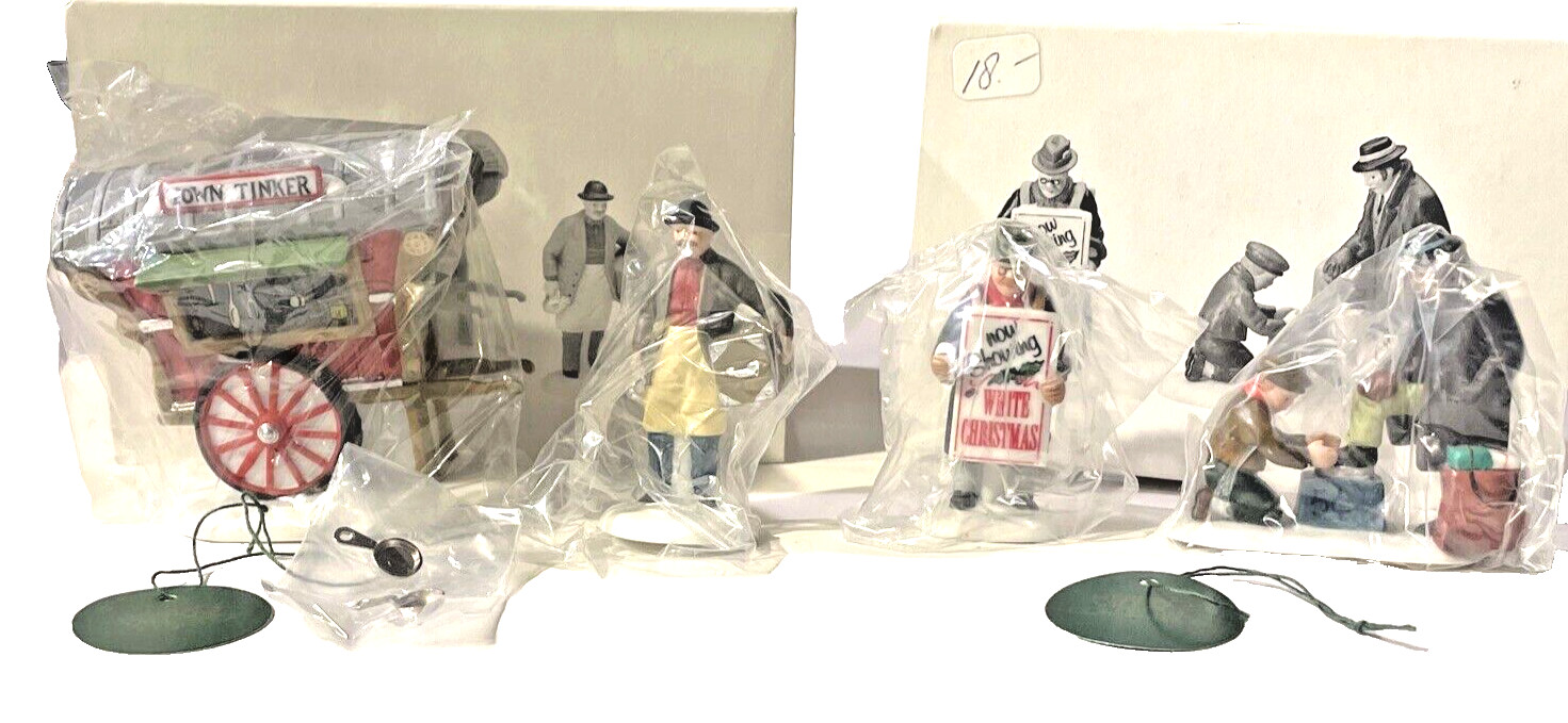 Dept 56 Town Tinker All Around The Town Heritage Village Lot 5646-4 5545-0 READ*