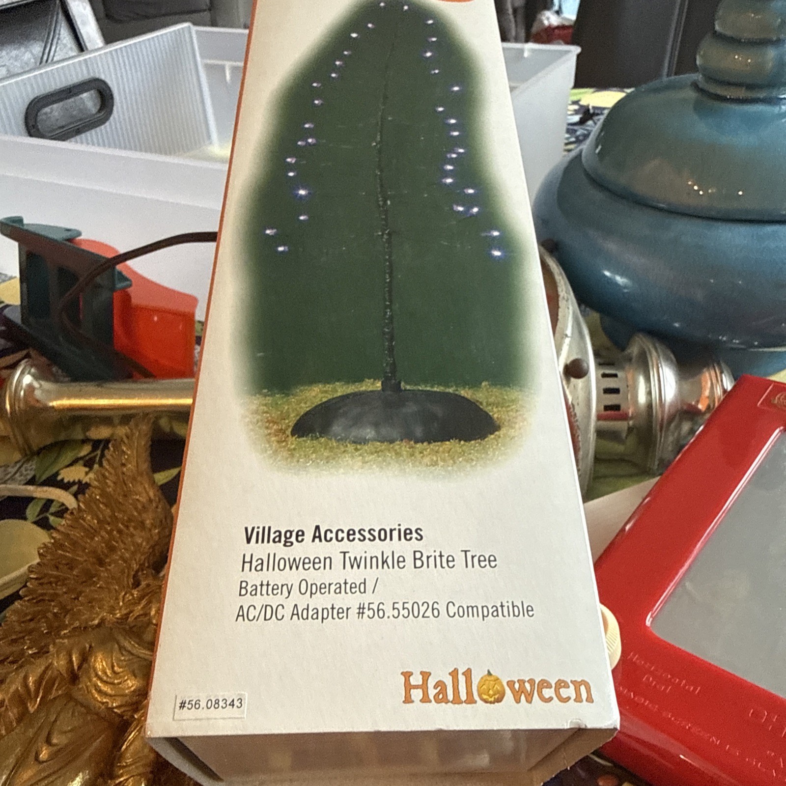 Dept 56 Halloween Purple Twinkle Brite Tree 53273 Halloween Village Accessories