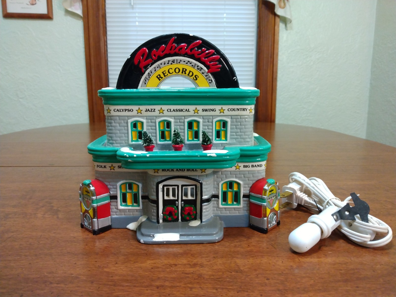 1996 Department 56 Rockabilly Records w/Light READ!
