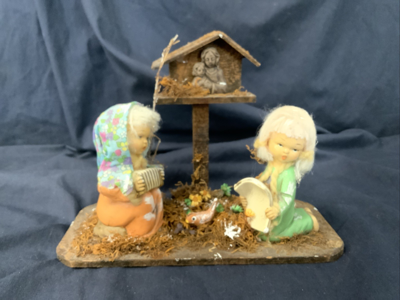 1960’s KURT ADLER Bavarian Wayside Shrine w/ Angels Vintage