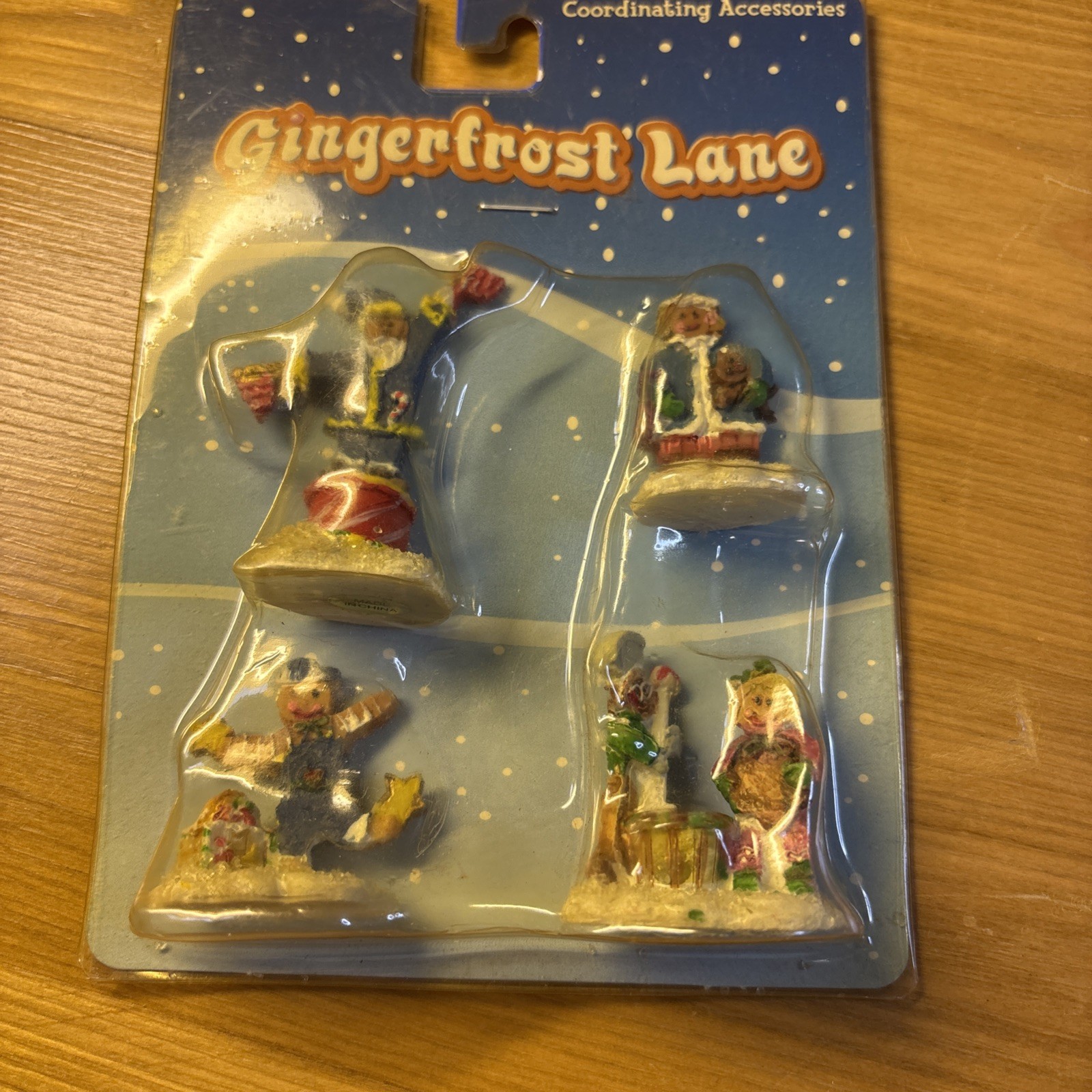 Gingerfrost Lane Christmas Village Collectibles Accessories Pack of 4 Christmas