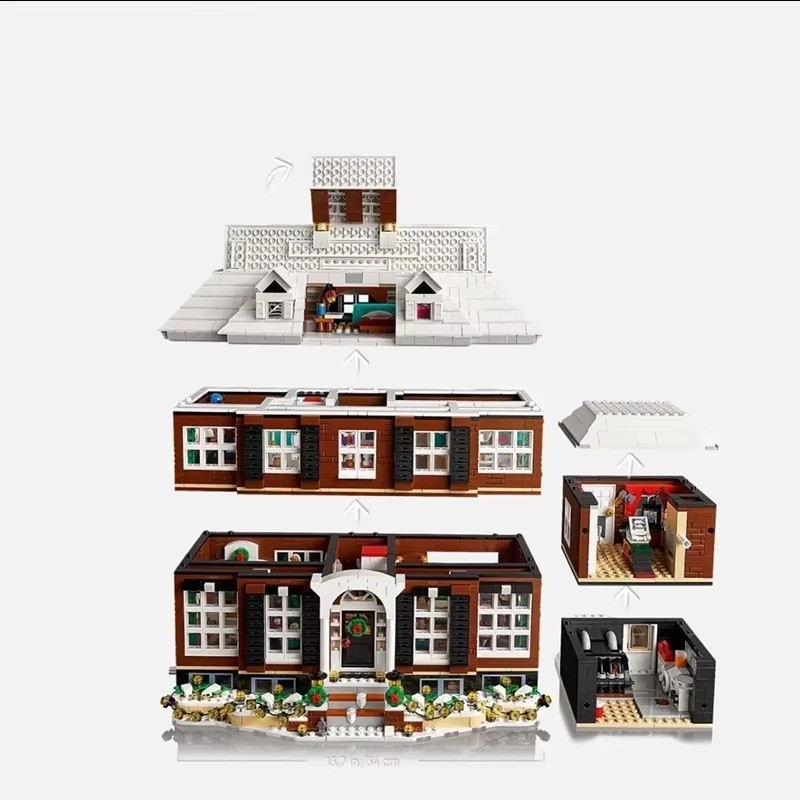 3955PCS Christmas House Building Blocks Set Winter Holiday Display Model Adult