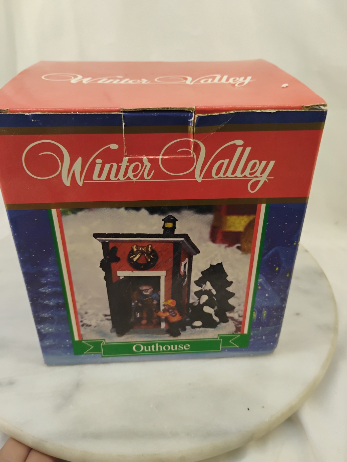 Vintage Unmarked Winter Outhouse