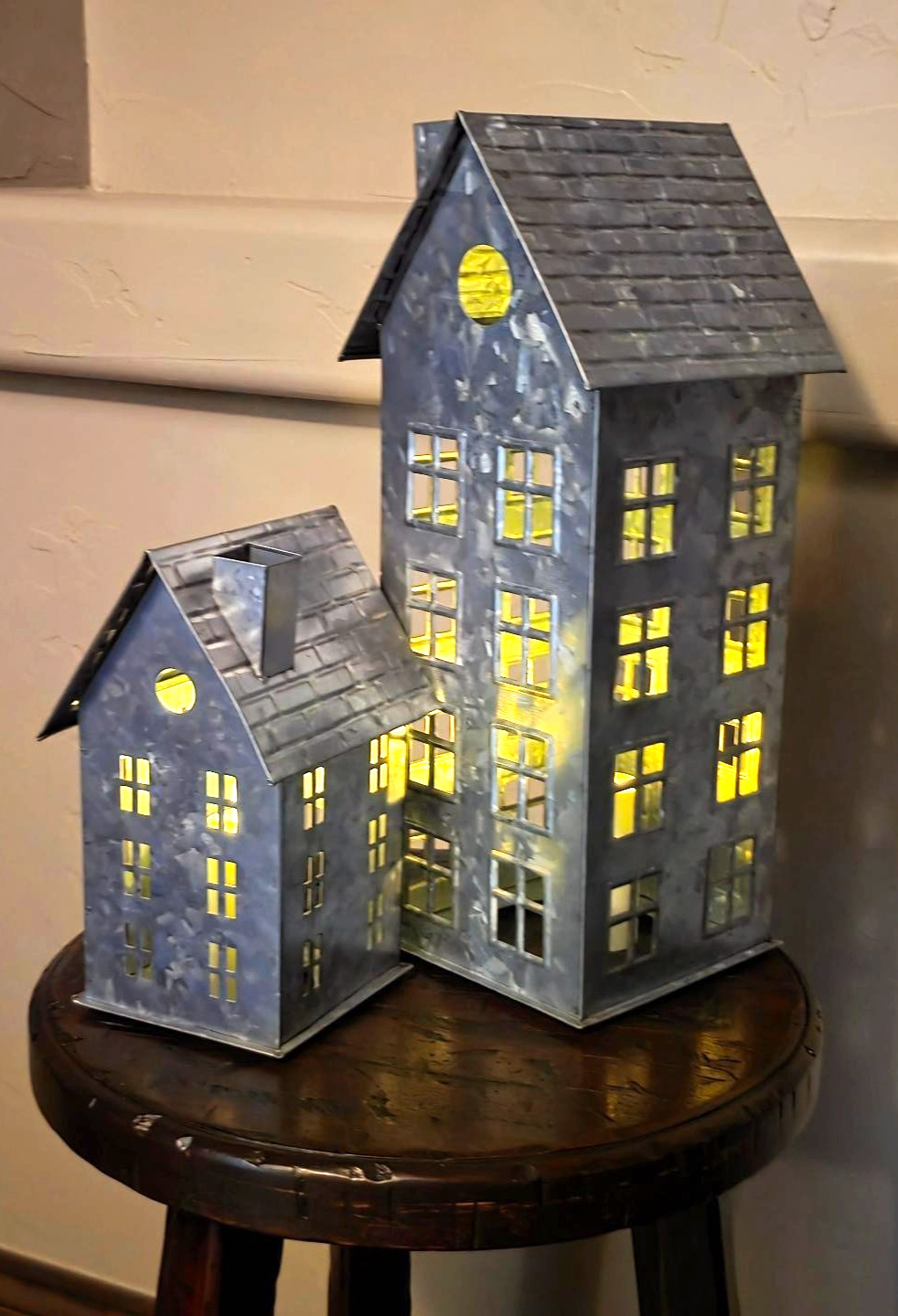 Pottery Barn Galvanized Village Houses SET of 2