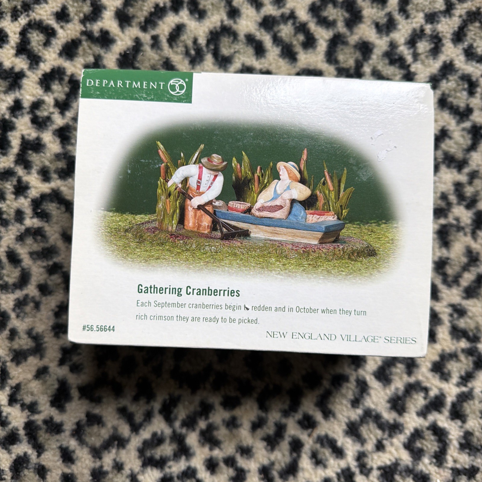 Dept 56 New England Village Series “Gathering Cranberries” Fall Harvest Retired