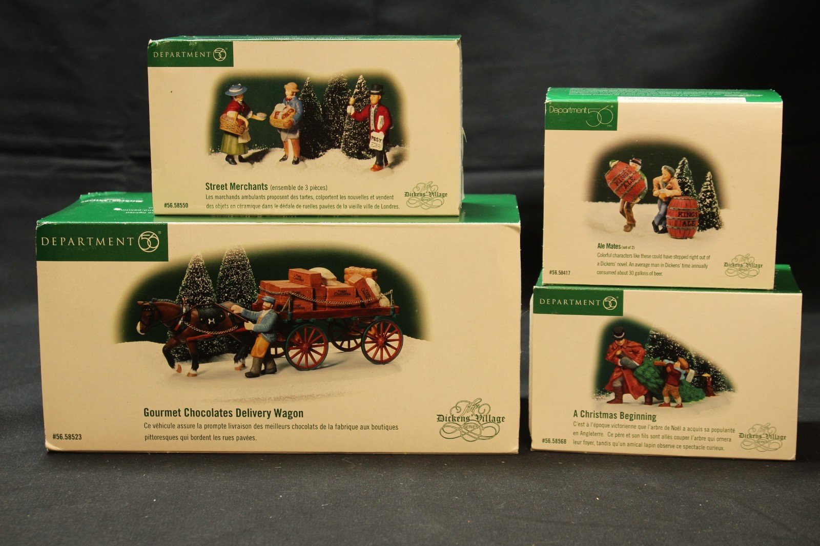 Department 56 Dickens Village Lot 4 Figurines 58523 58550 58417 58568 OB