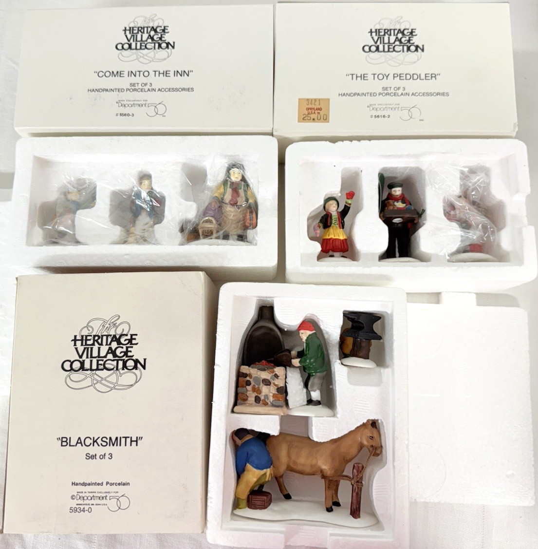 Dept 56 Heritage Village Collection Accessories Figures Lot Of 15 Excellent, New